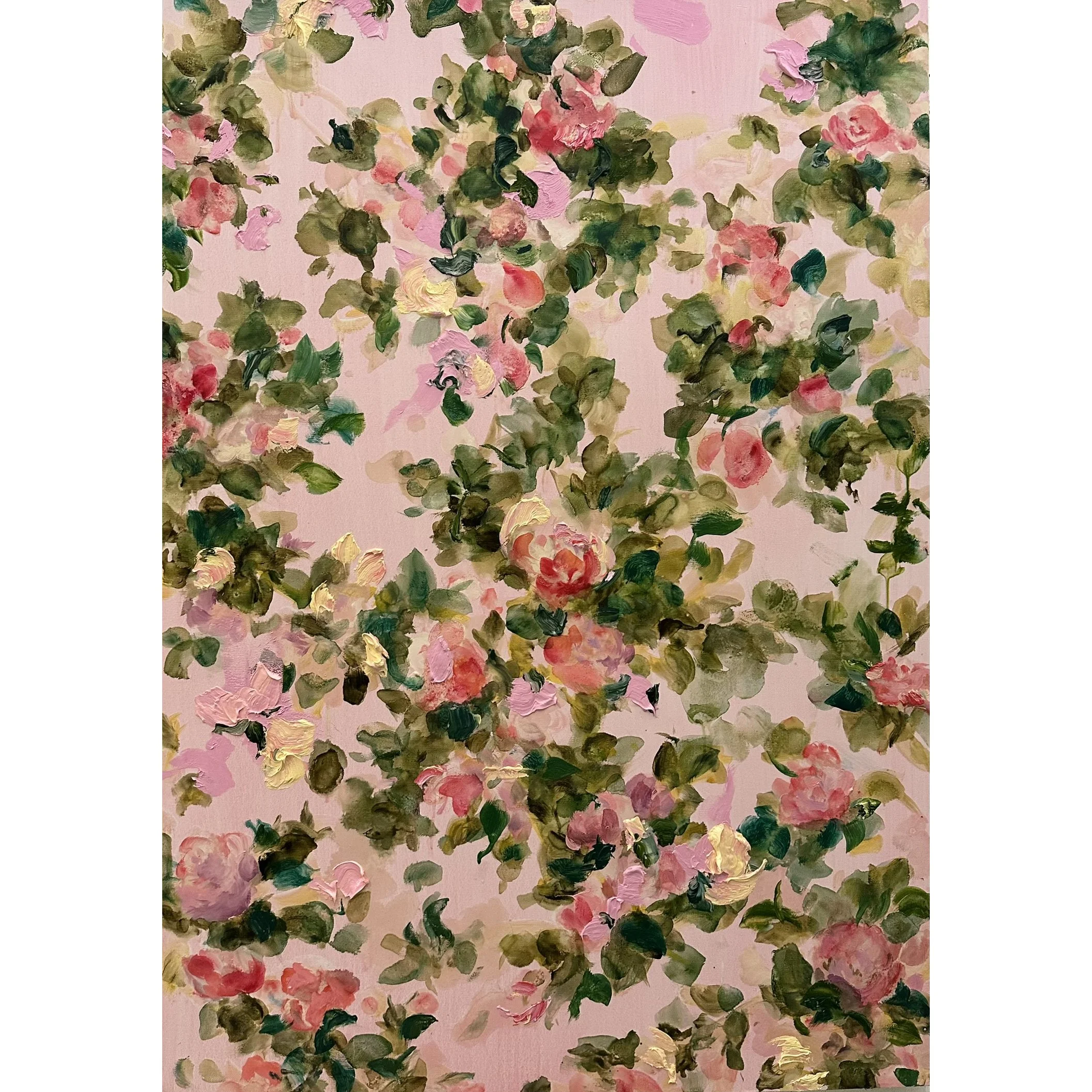 Veil of Golden Roses, 45 x 32 in