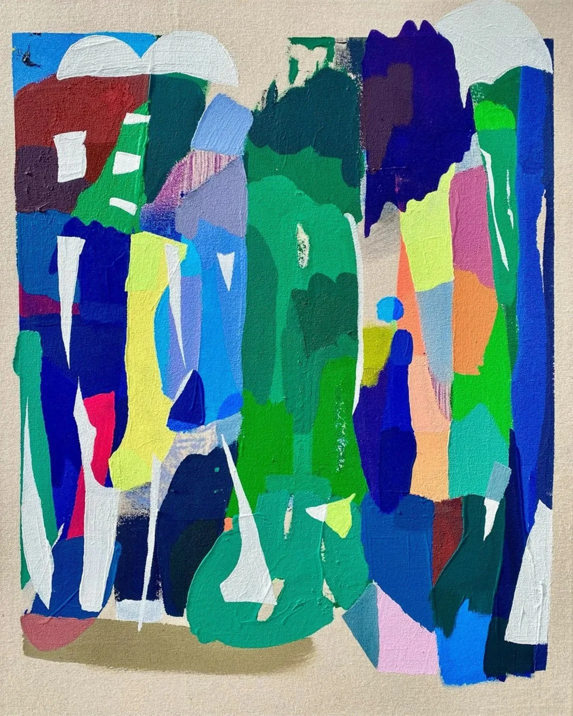 Erasure, 2025. Flashe on canvas, 21 x 17". 