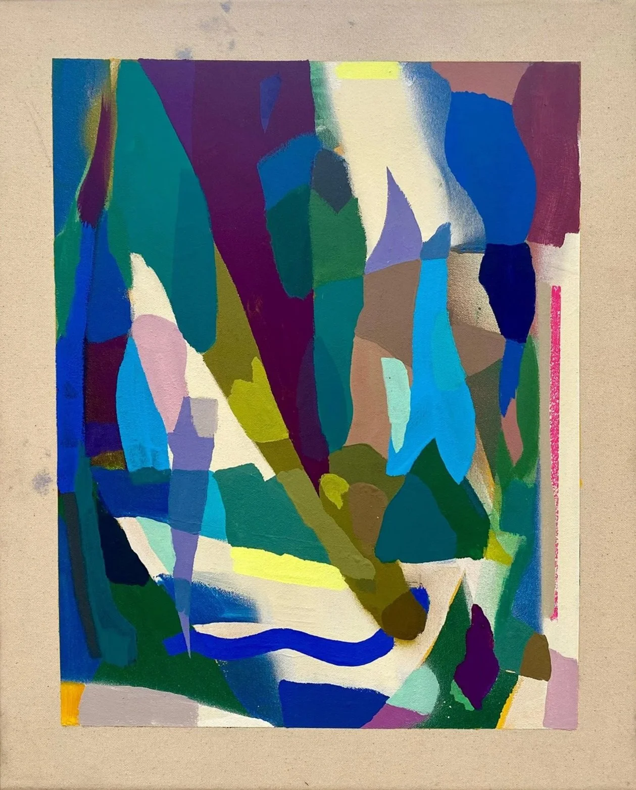 Sun Dry, 2025. Flashe on canvas, 21 x 17". 