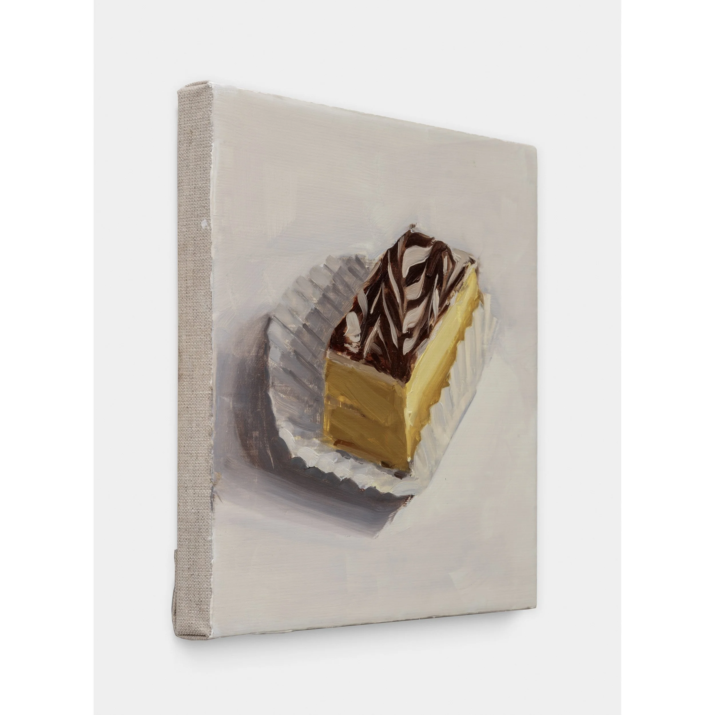 Carrie Mae Smith_Napoleon with Chocolate Icing_ 2024_ Oil on linen over panel, 8.5h X 8.5w inches_300dpi_side view.jpg