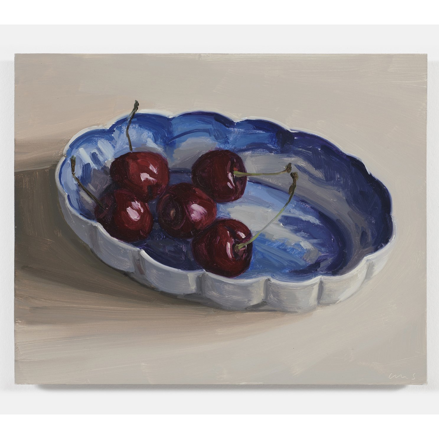 Cherries in Scalloped Oval Dish, 8 x 10 in