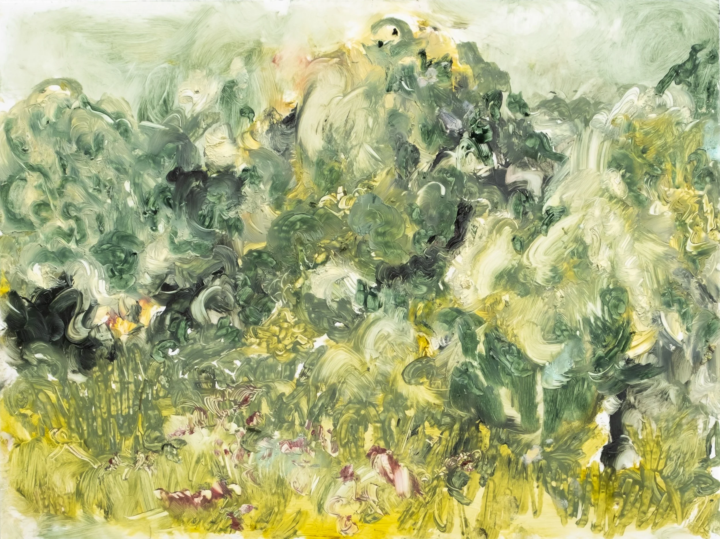 Bright Eyed & Bushy Tailed | Oil stick on Yupo | 9 × 12 inches | $630