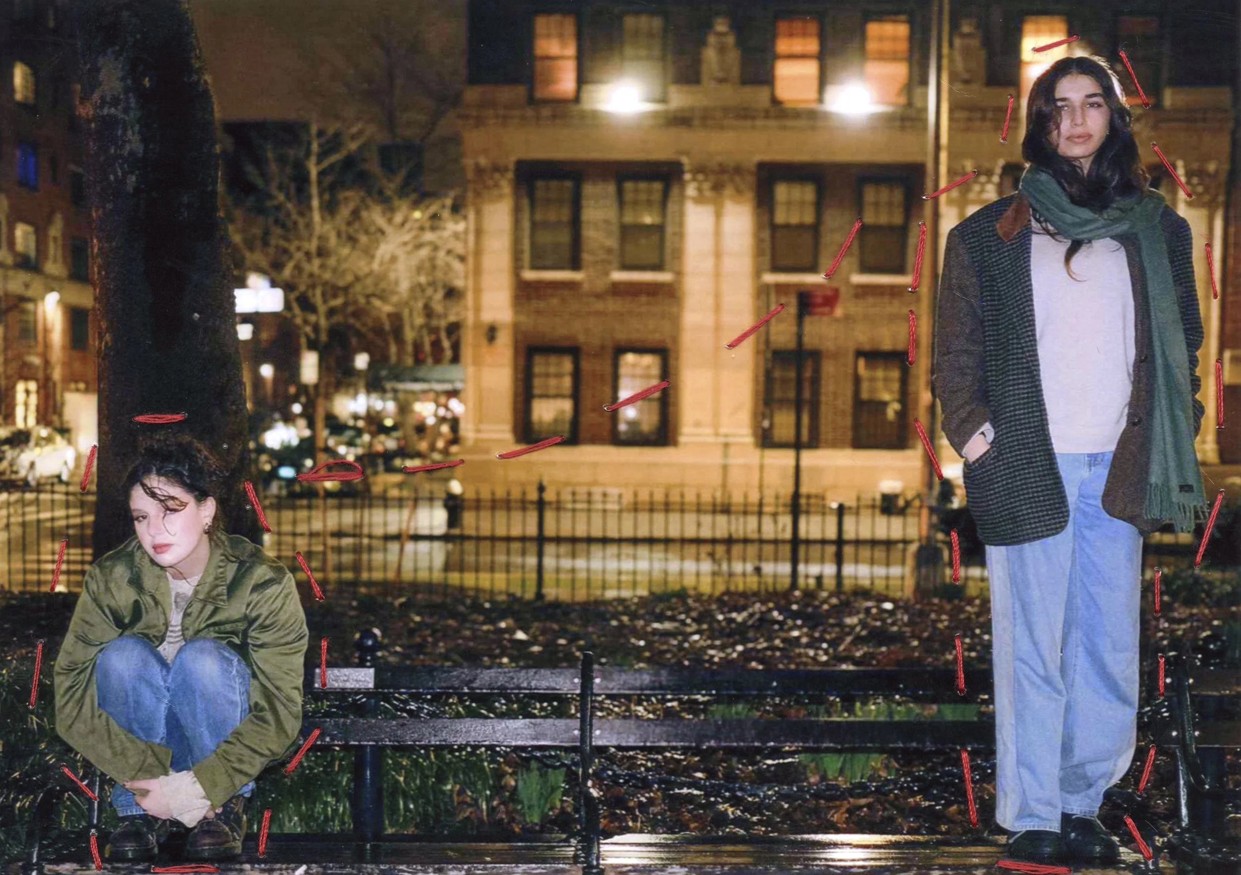 Invisible String Collection - sewn and scanned