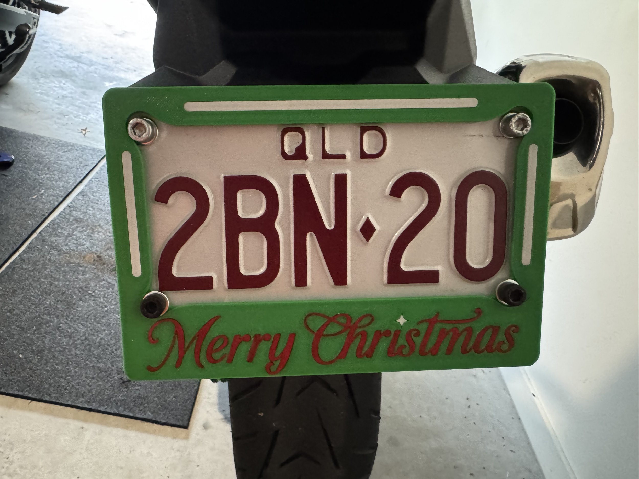 Merry Christmas Number Plate Frame
