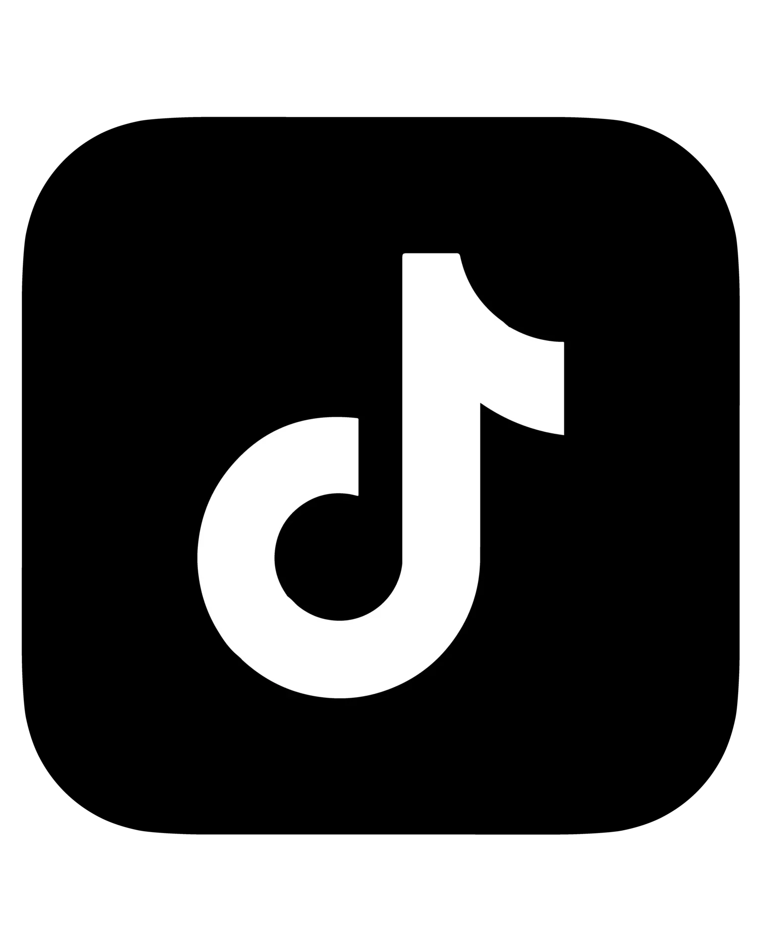 TikTok logo on a black background.