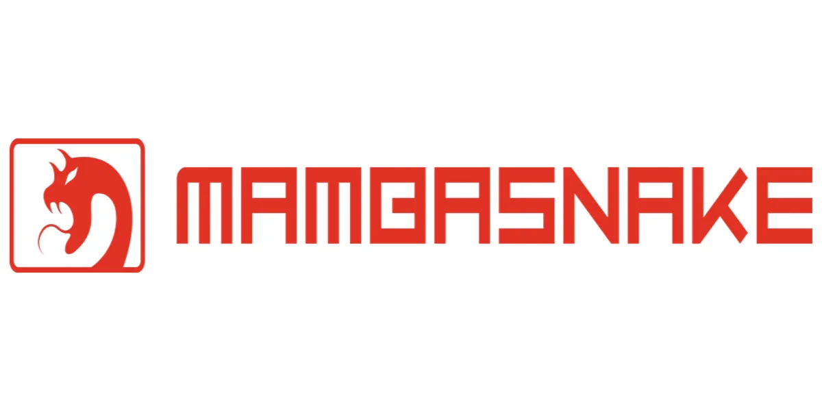 Mamasnake logo with a stylized red snake head inside a square on the left and the word "MAMOSNAKE" in red block letters to the right.