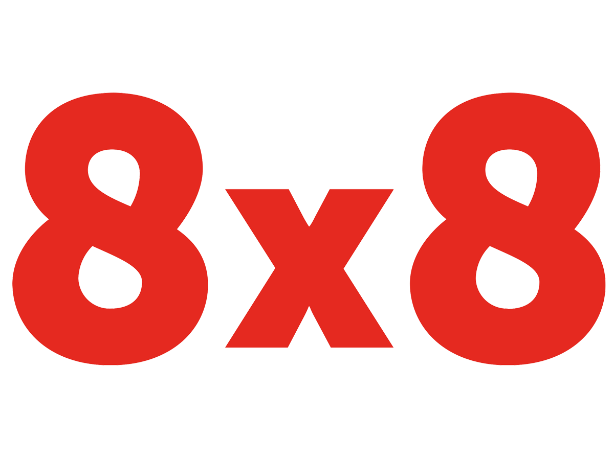 8x8 logo — MyEspresso specialty coffee catering serving 8x8 and Bay Area corporate events.