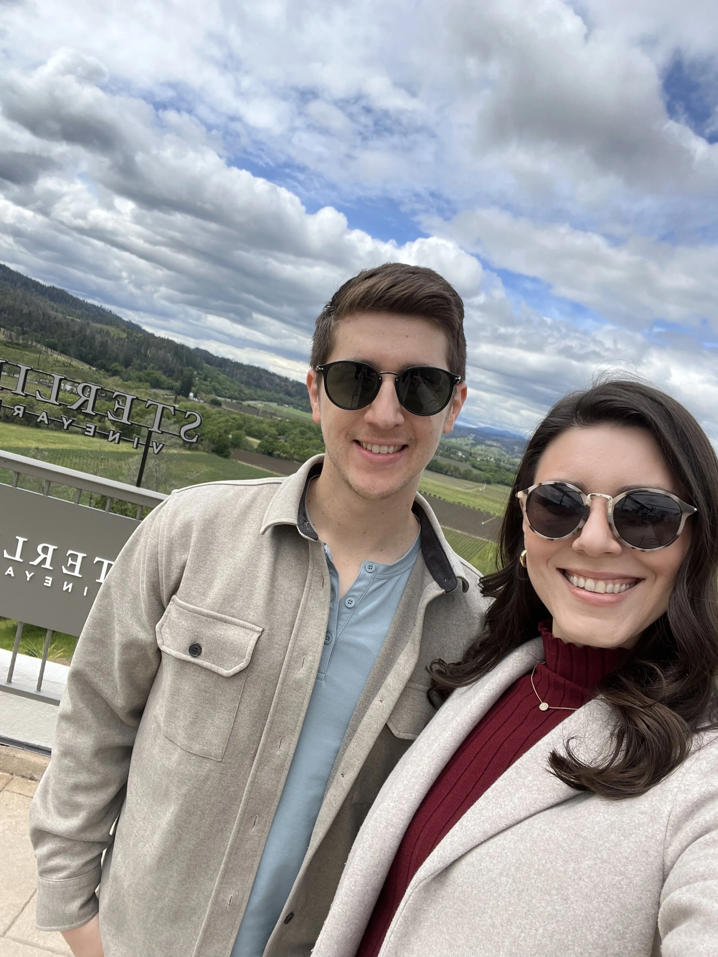 One of our first few dates at Sterling Vineyards in Calistoga, April 2024