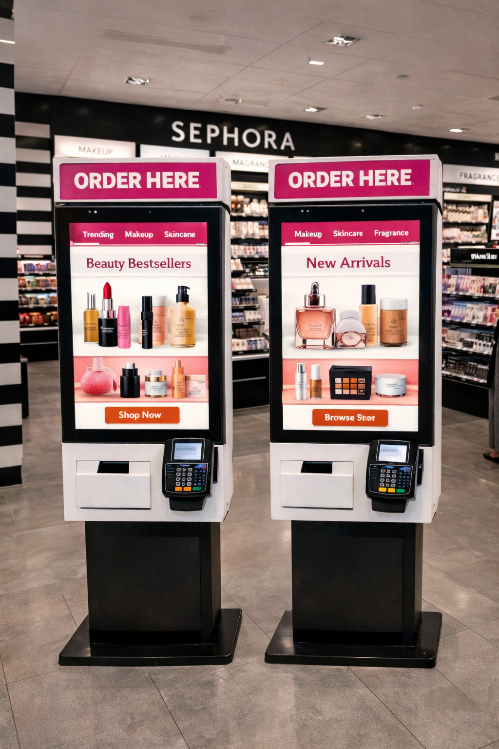 Registers for check out at Sephora 