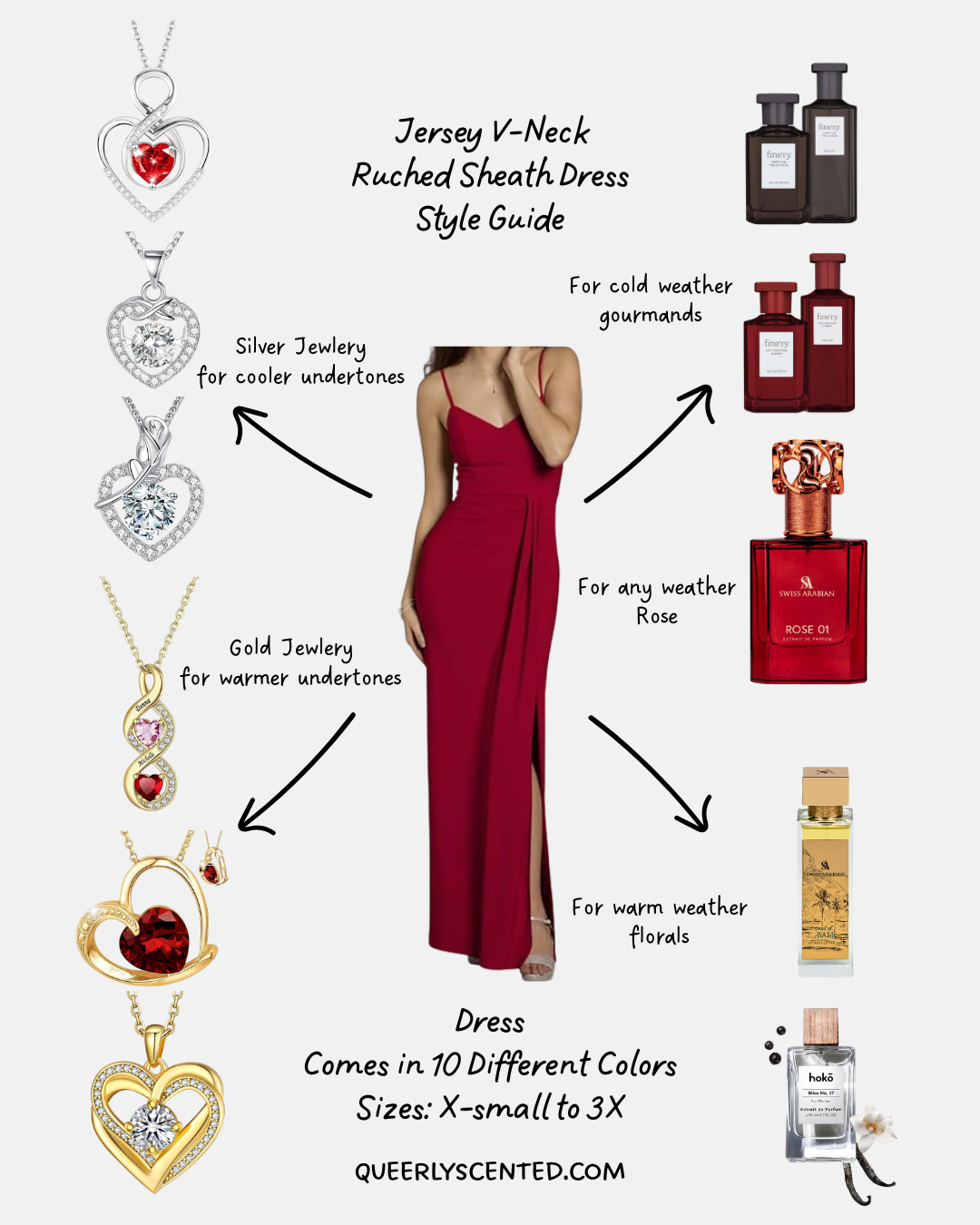 Jersey V-Neck Ruched Sheath Dress Style Guide