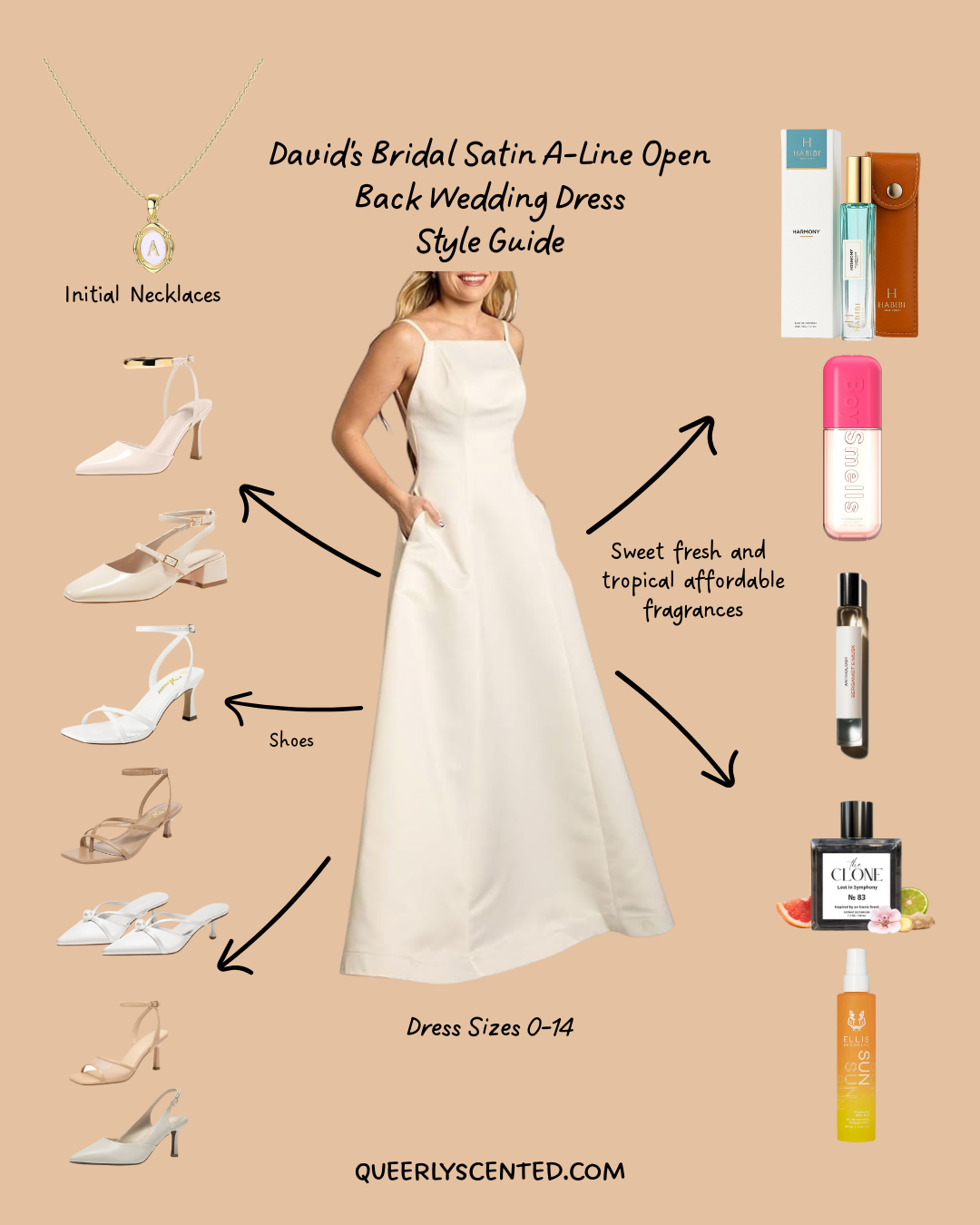 David's Bridal Satin A-line Open Back Wedding Dress Style Guide