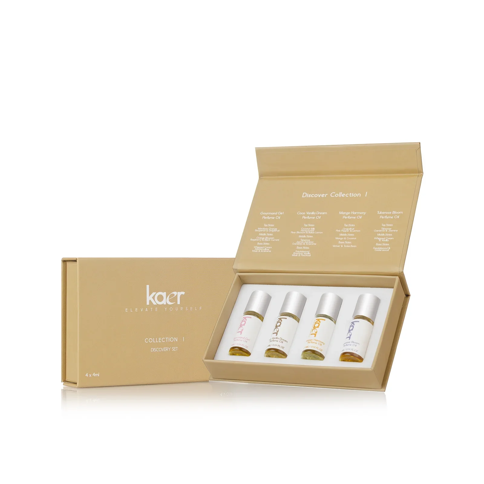 4 set of the kaer body oils