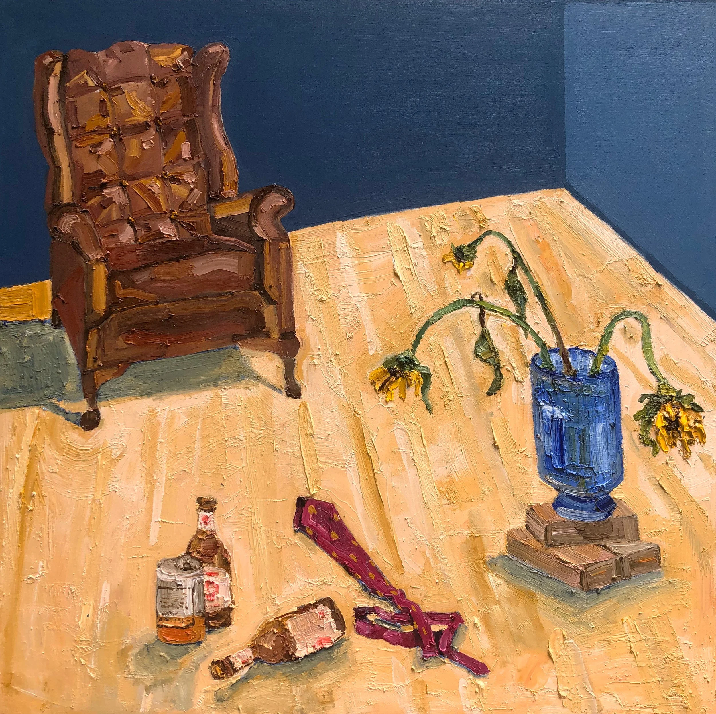 Last nite, Oil on canvas, 90 x 90 cm