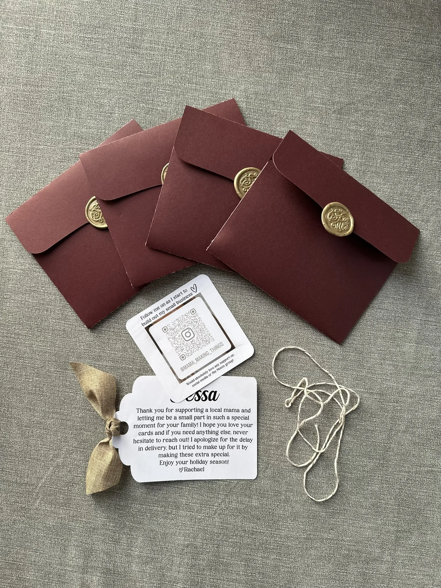 Custom Made Card & Envelope