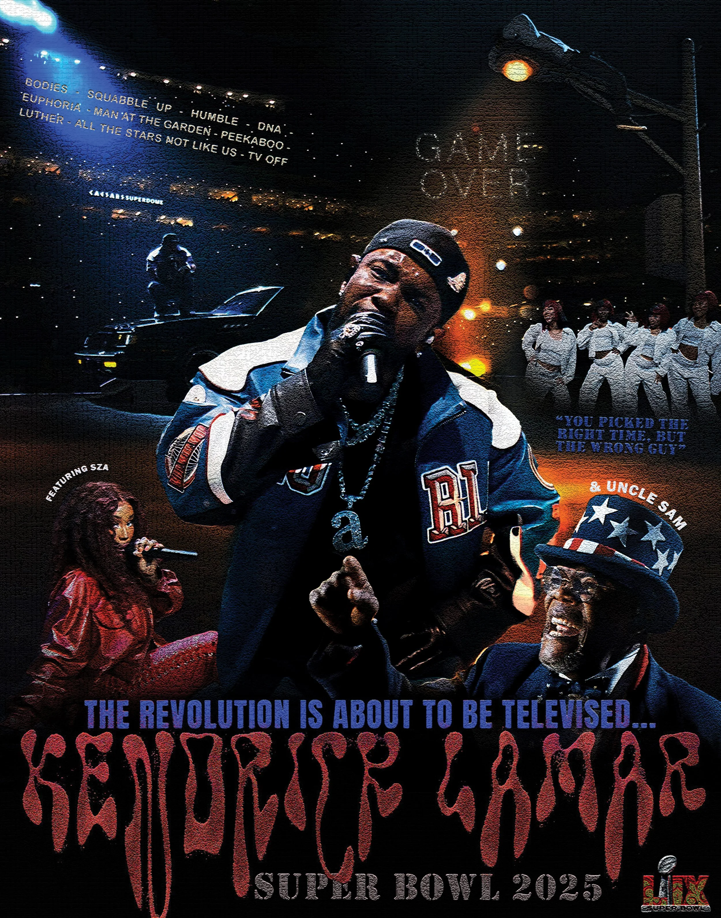 Kendrick Lamar Halftime Poster