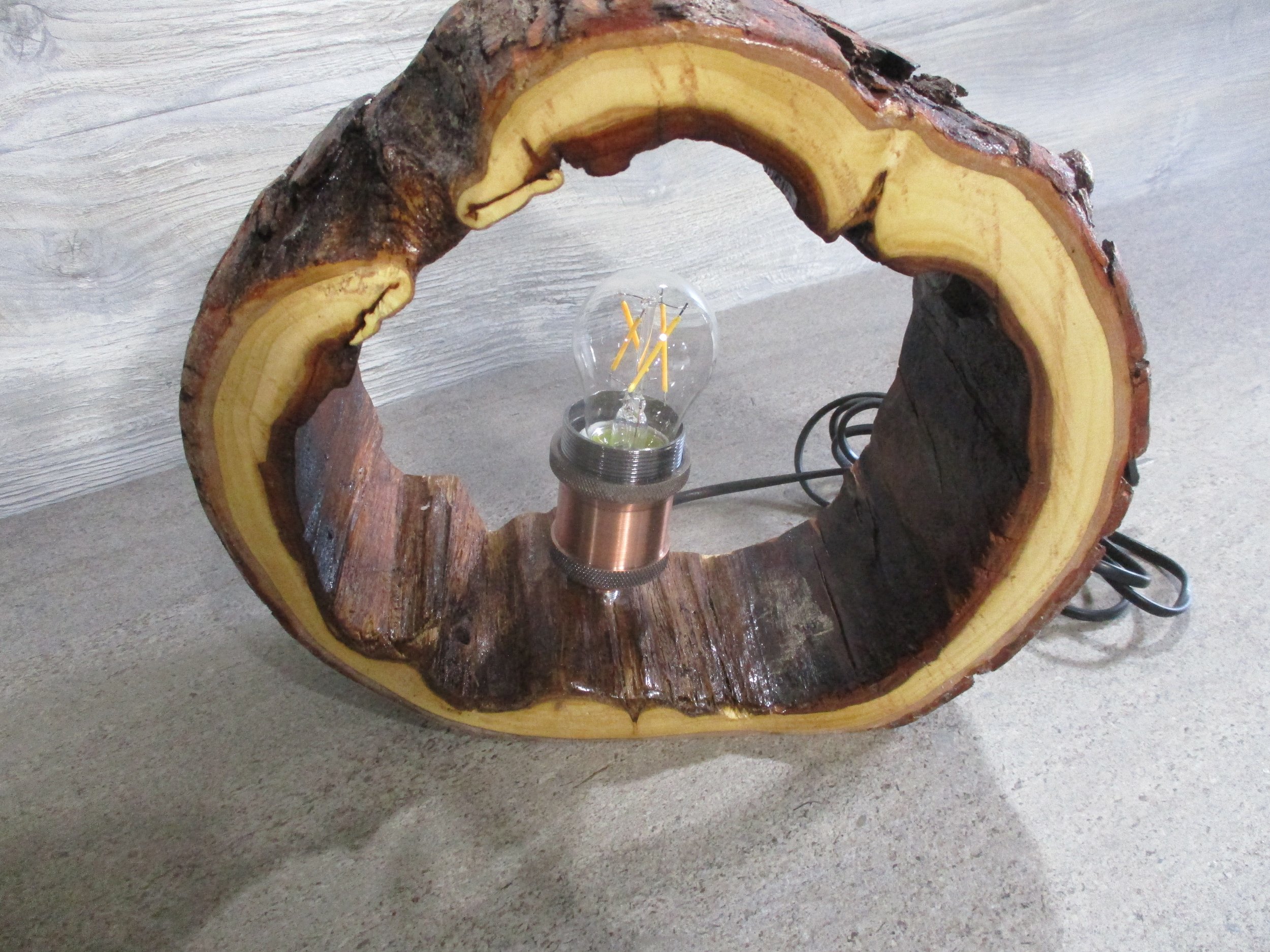 Maple Log Lamp