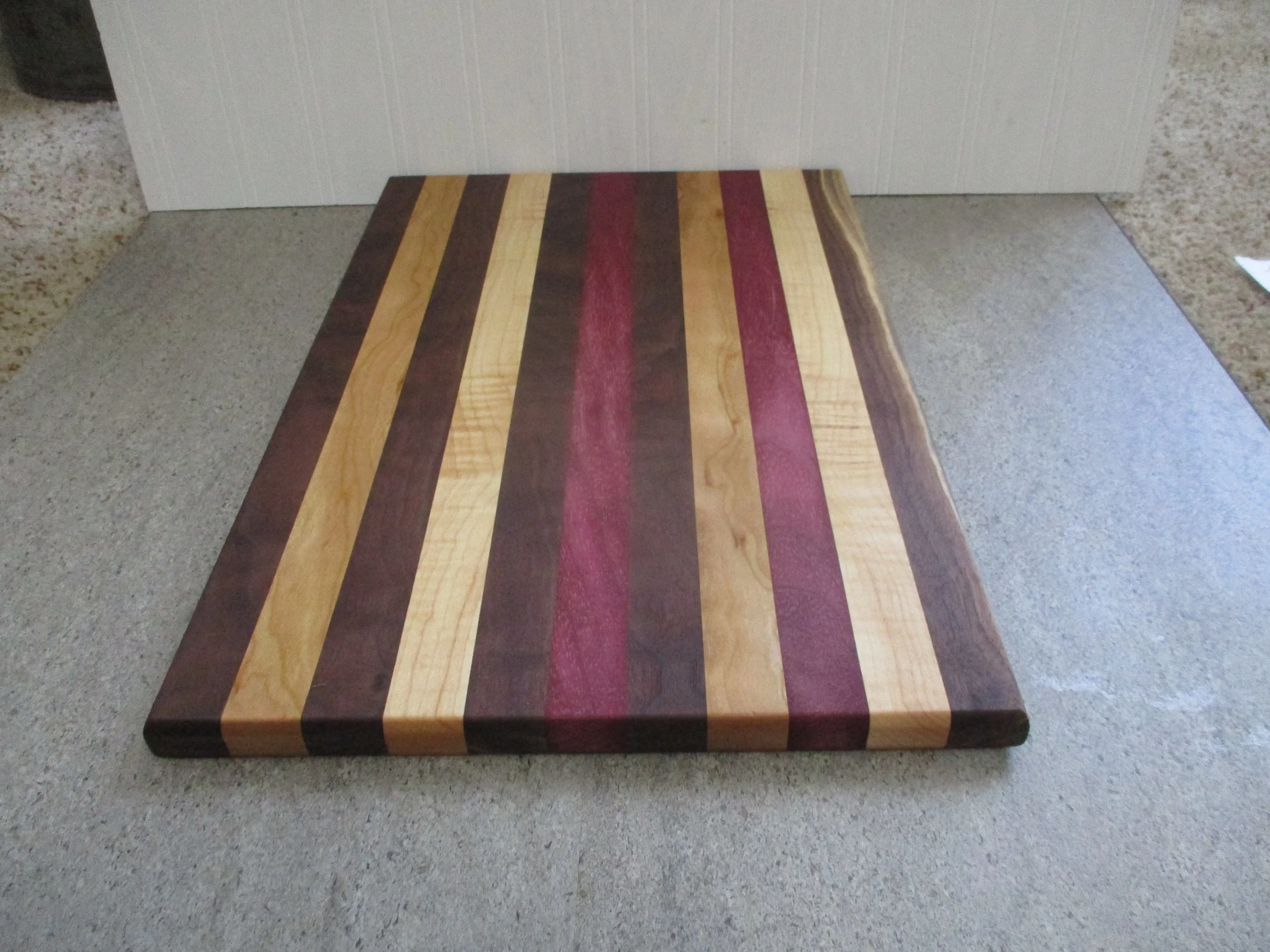 Large Multi-Striped Cutting Board