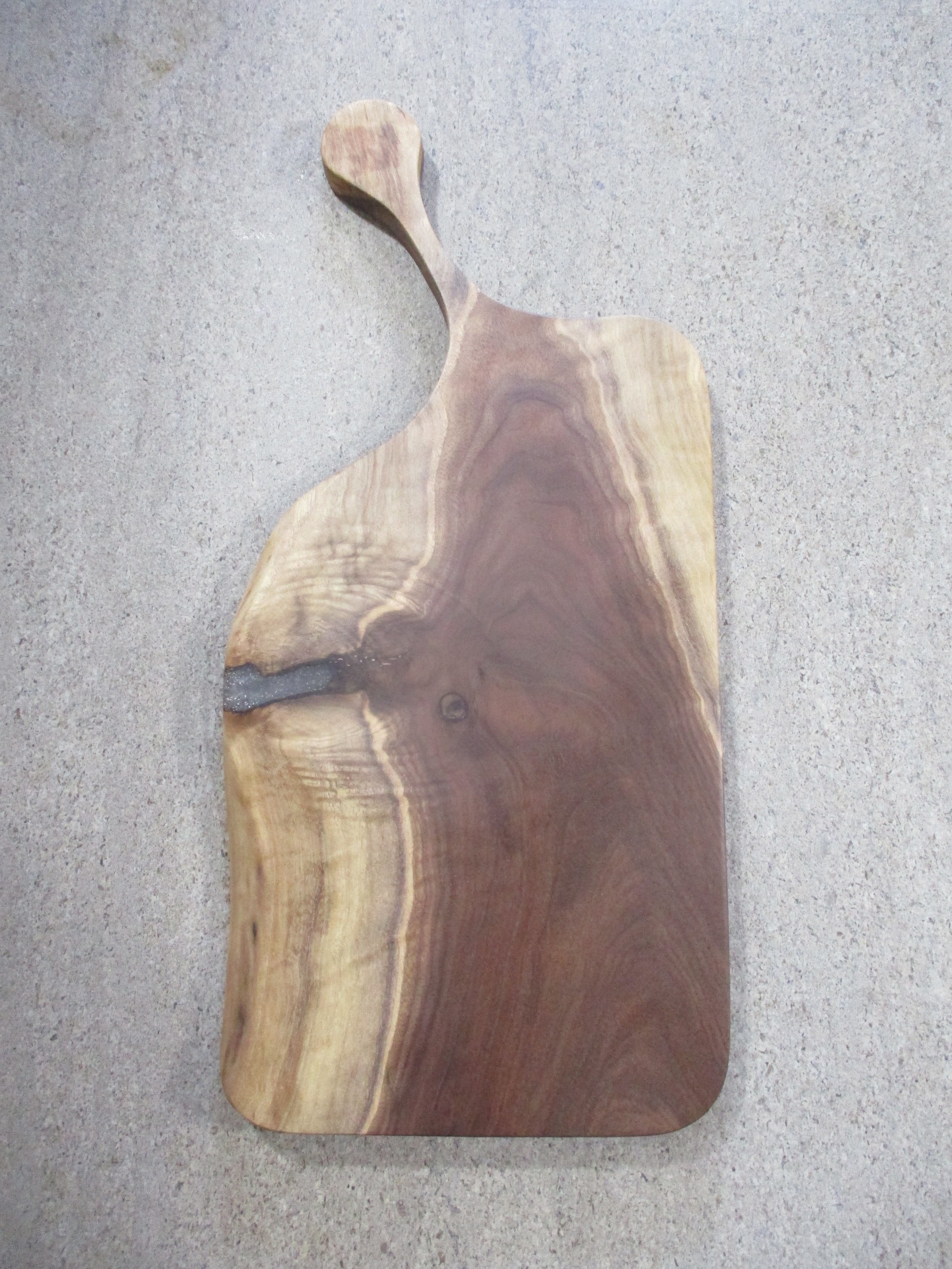 Locally Harvested Walnut Charcuterie, Live Edge, Epoxy