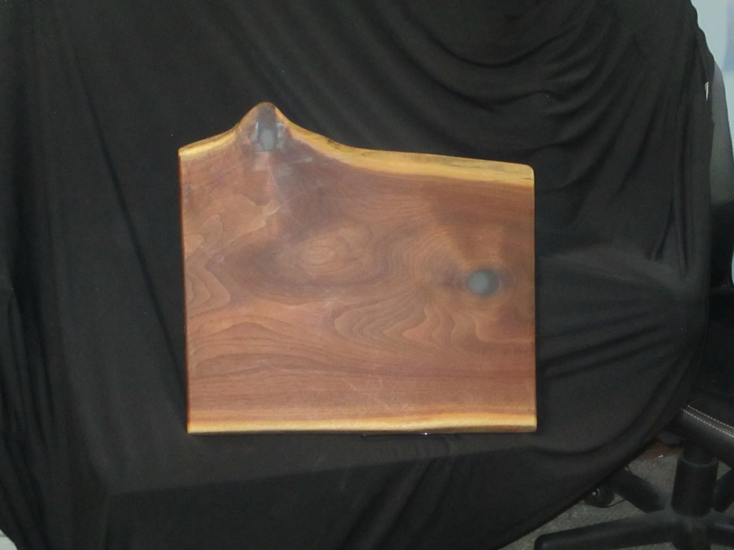 Walnut Live Edge Cutting Board with Resin Knots