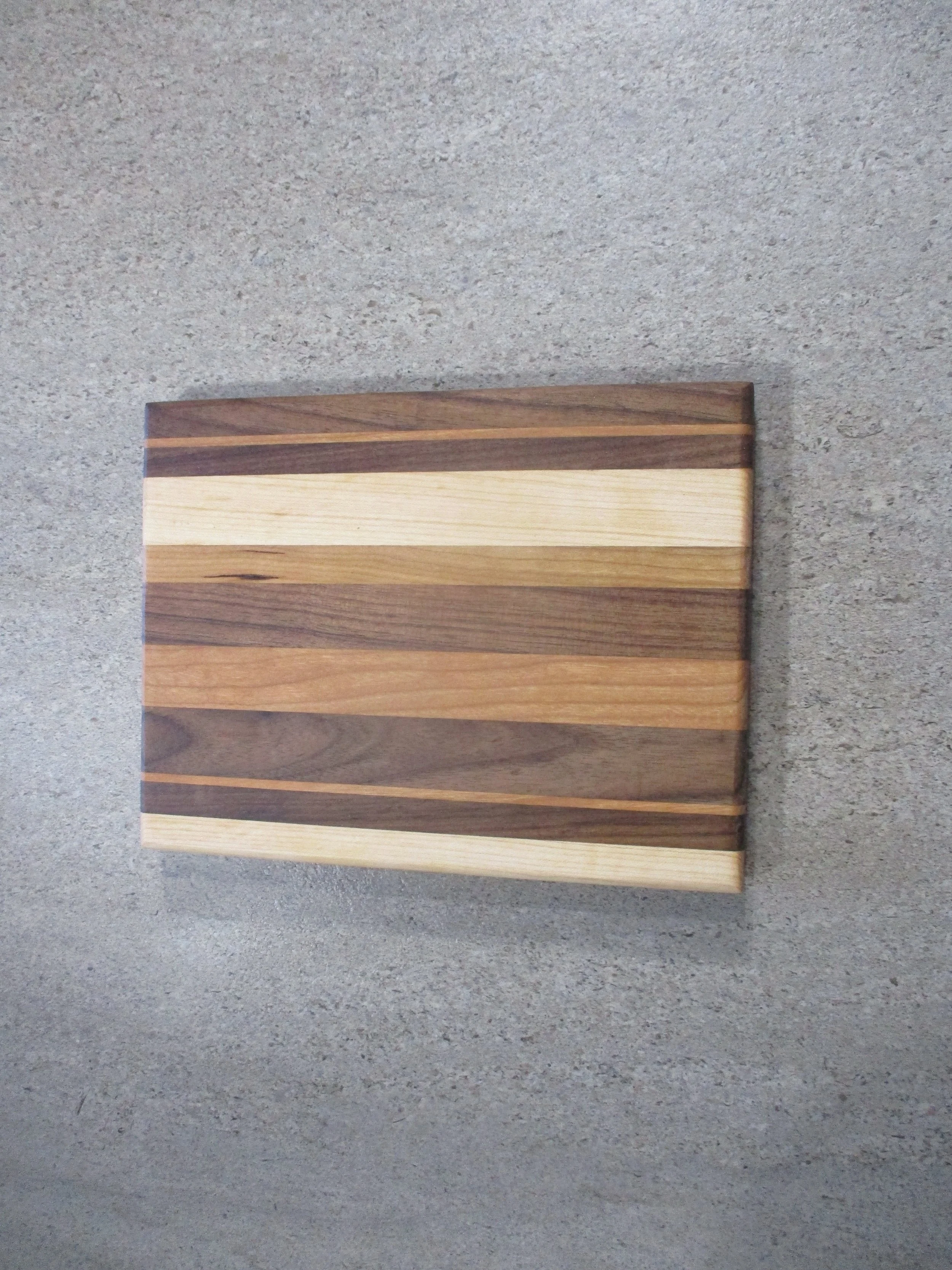 Walnut, Maple, Cherry Striped Cutting Board