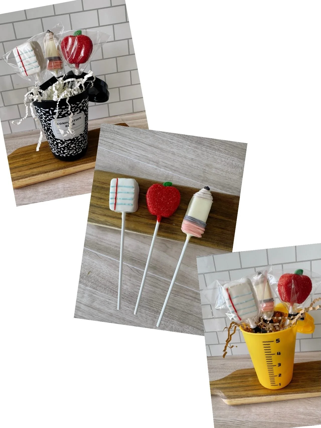 Teacher Appreciation Week is almost here! 🍎✏️
Treat your favorite teacher to something sweet 💛

Each gift includes:
&bull; 3 teacher-themed cake pops
&bull; A reusable cup

All for just $15
✨ Only 10 available!
📩 Message me to pre-order yours!