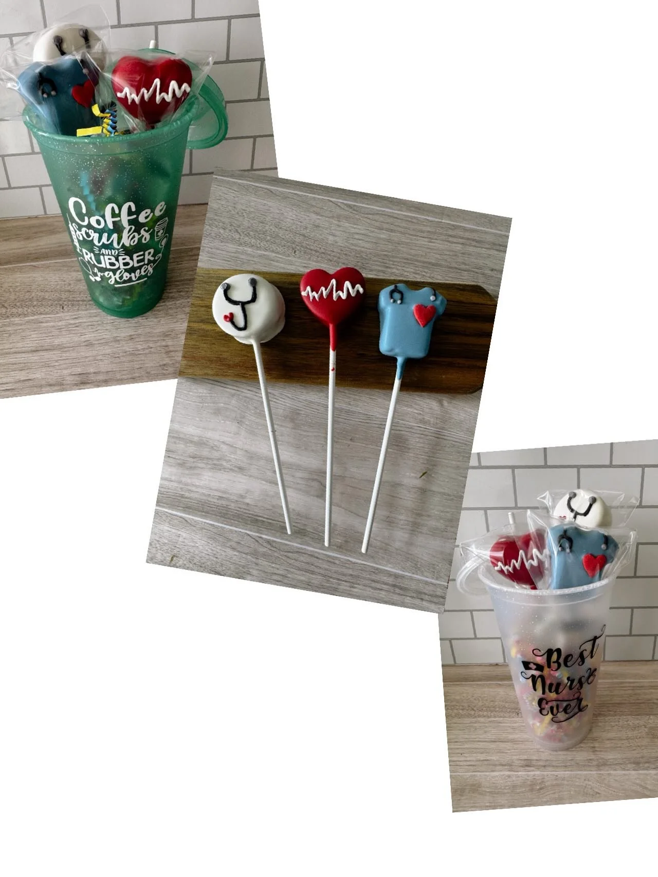 Nurse Appreciation Week is coming up! 🩺💙
Show your favorite nurse some love with this sweet gift &mdash; includes 3 themed cake pops + a reusable cup for just $15.

✨ Only 10 available!
Message me to pre-order yours before they&rsquo;re gone!