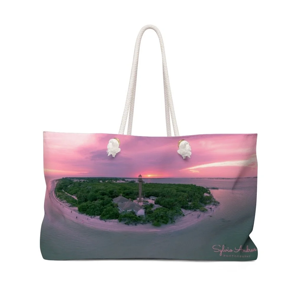 Lighthouse Sunset Weekender Bag