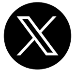 Black circular logo with a white stylized 'X' in the center.
