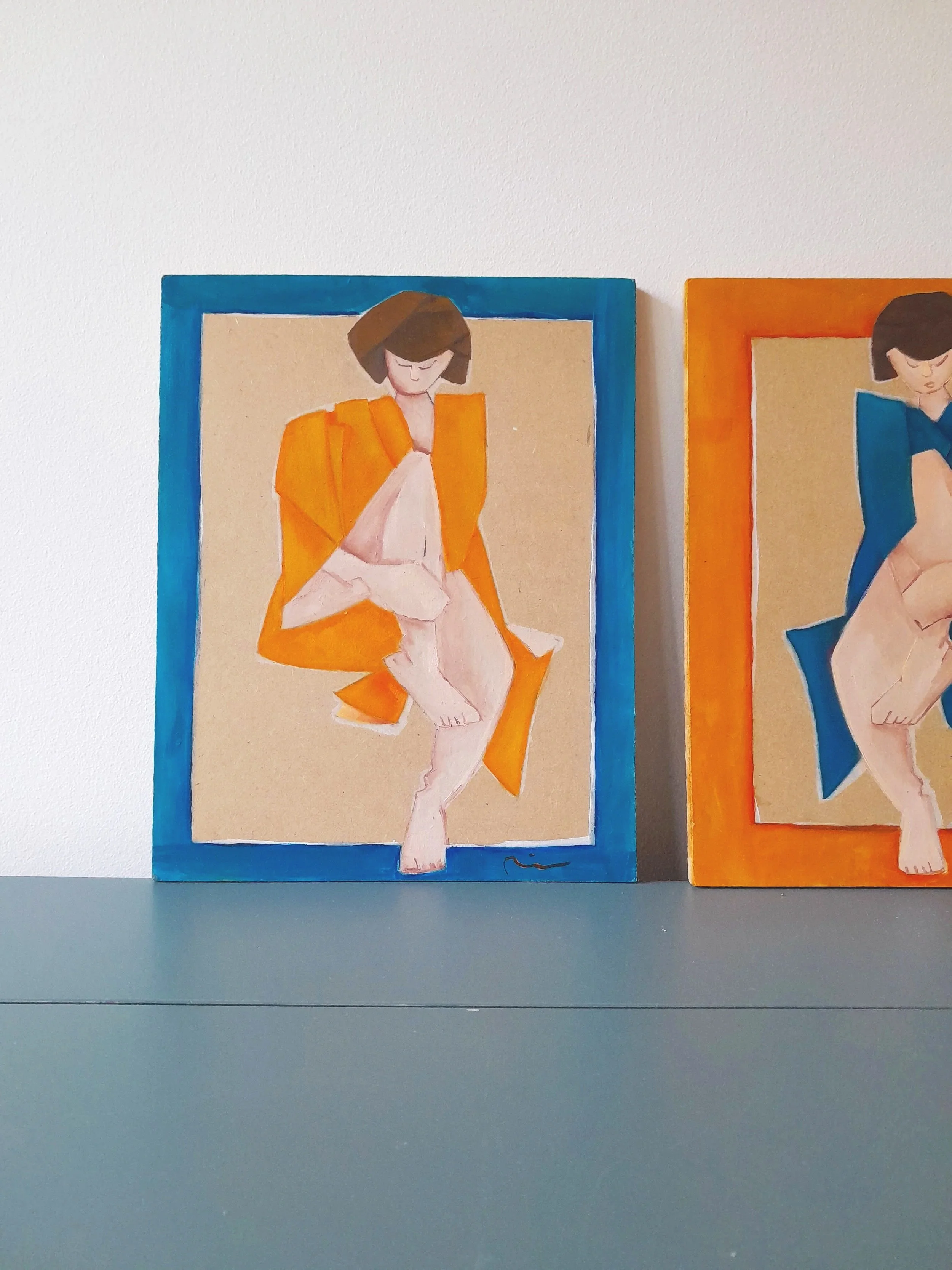 Origami Upright in Tangerine