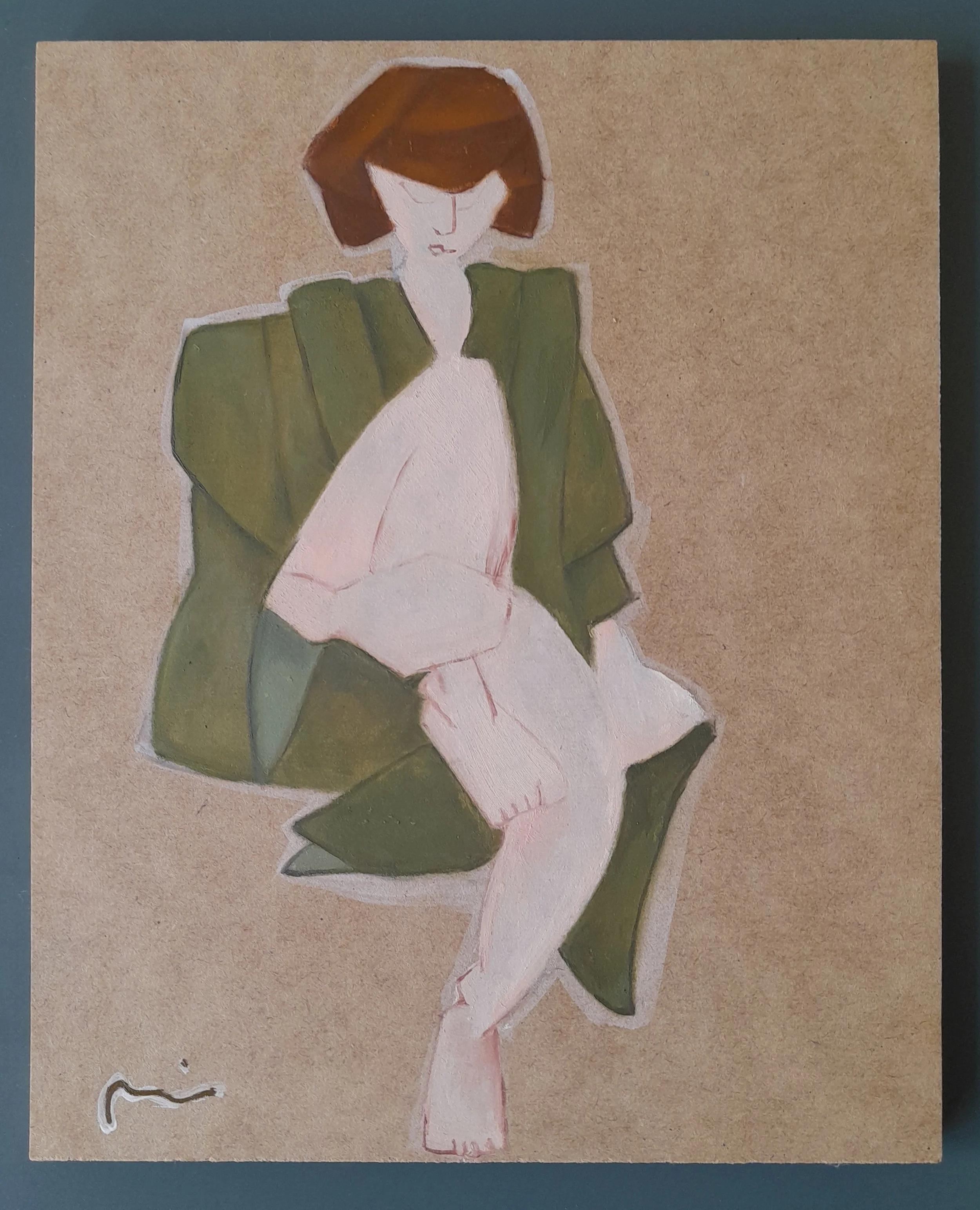 Oragami Upright in Olive