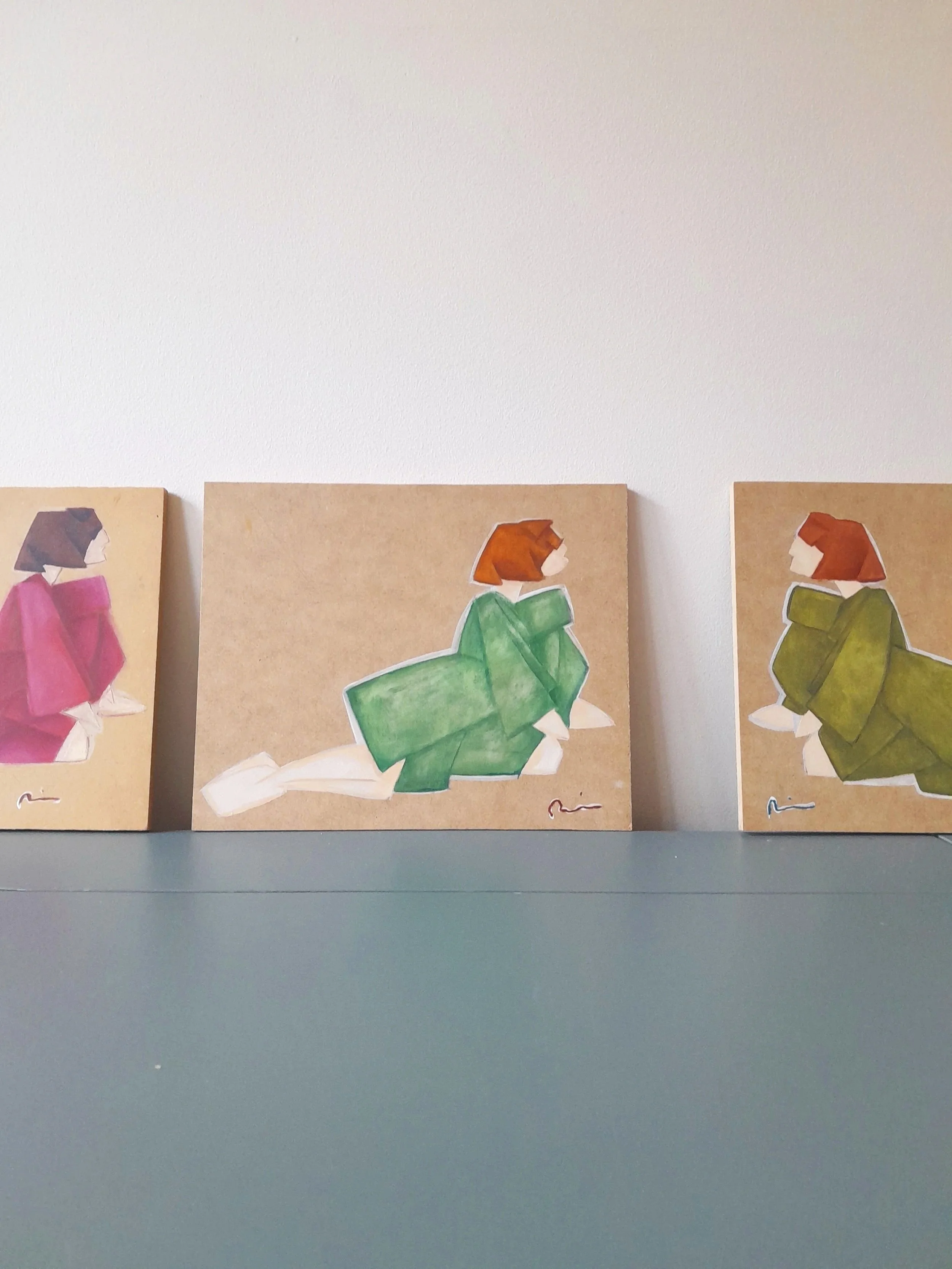 Origami Kneeling in Cucumber