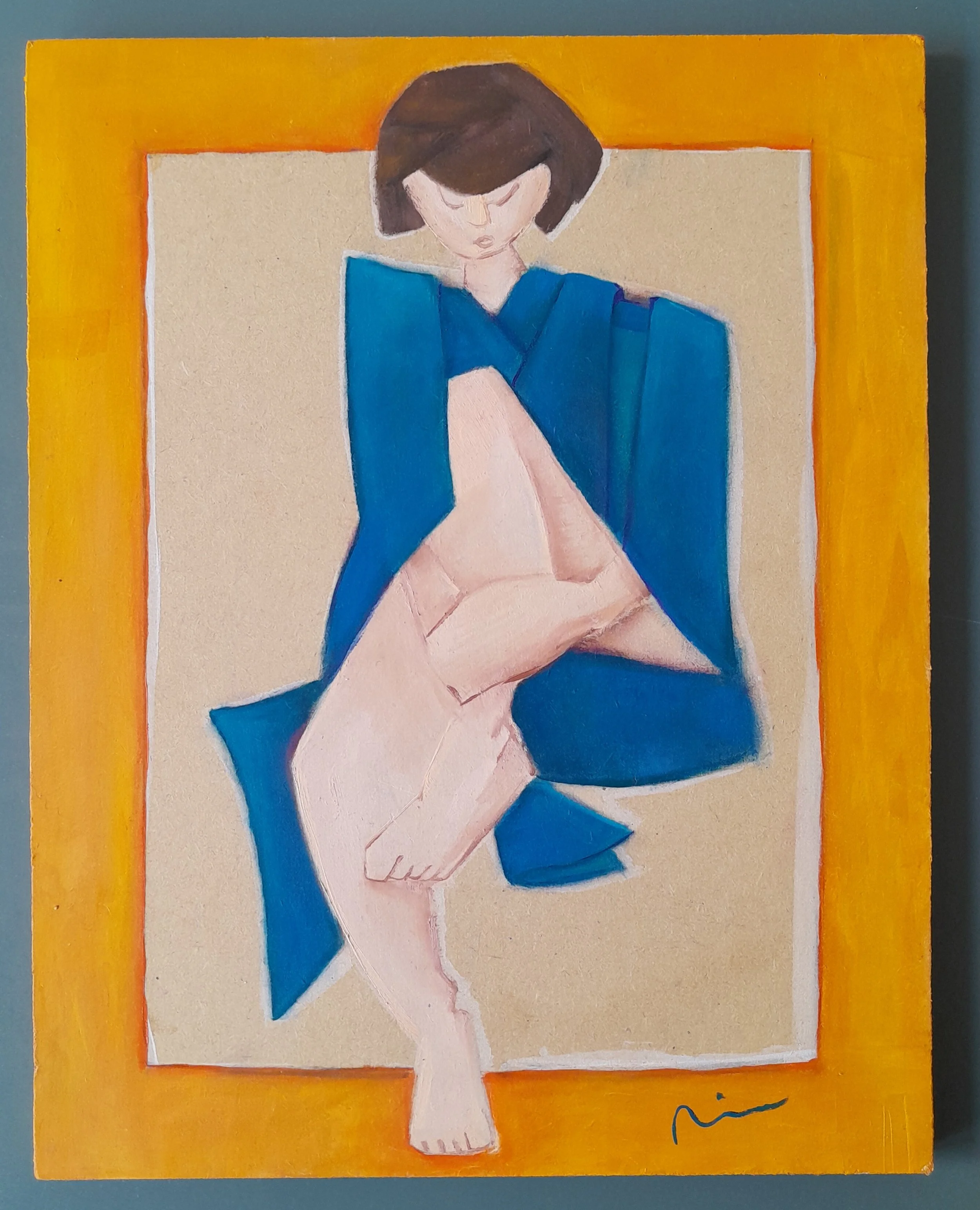 Oragami Upright in Azure