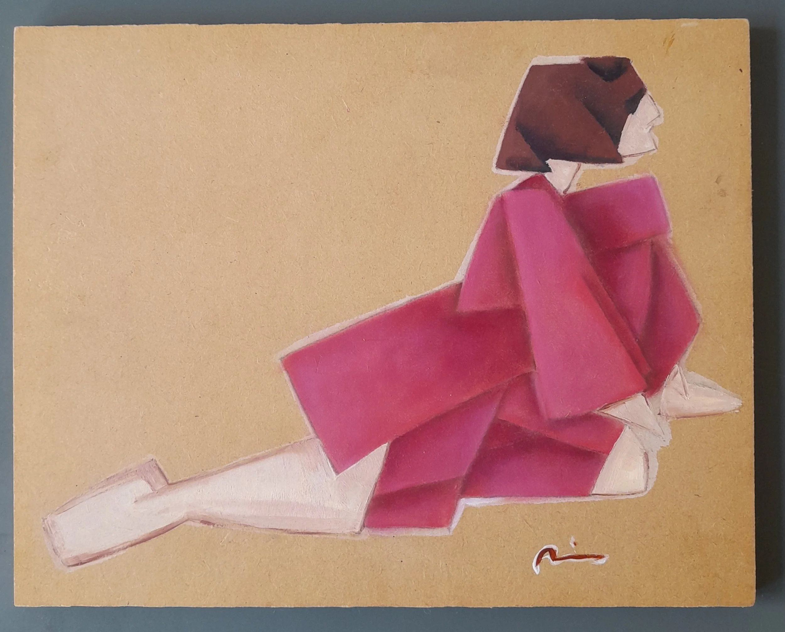 Oragami Kneeling in Rose