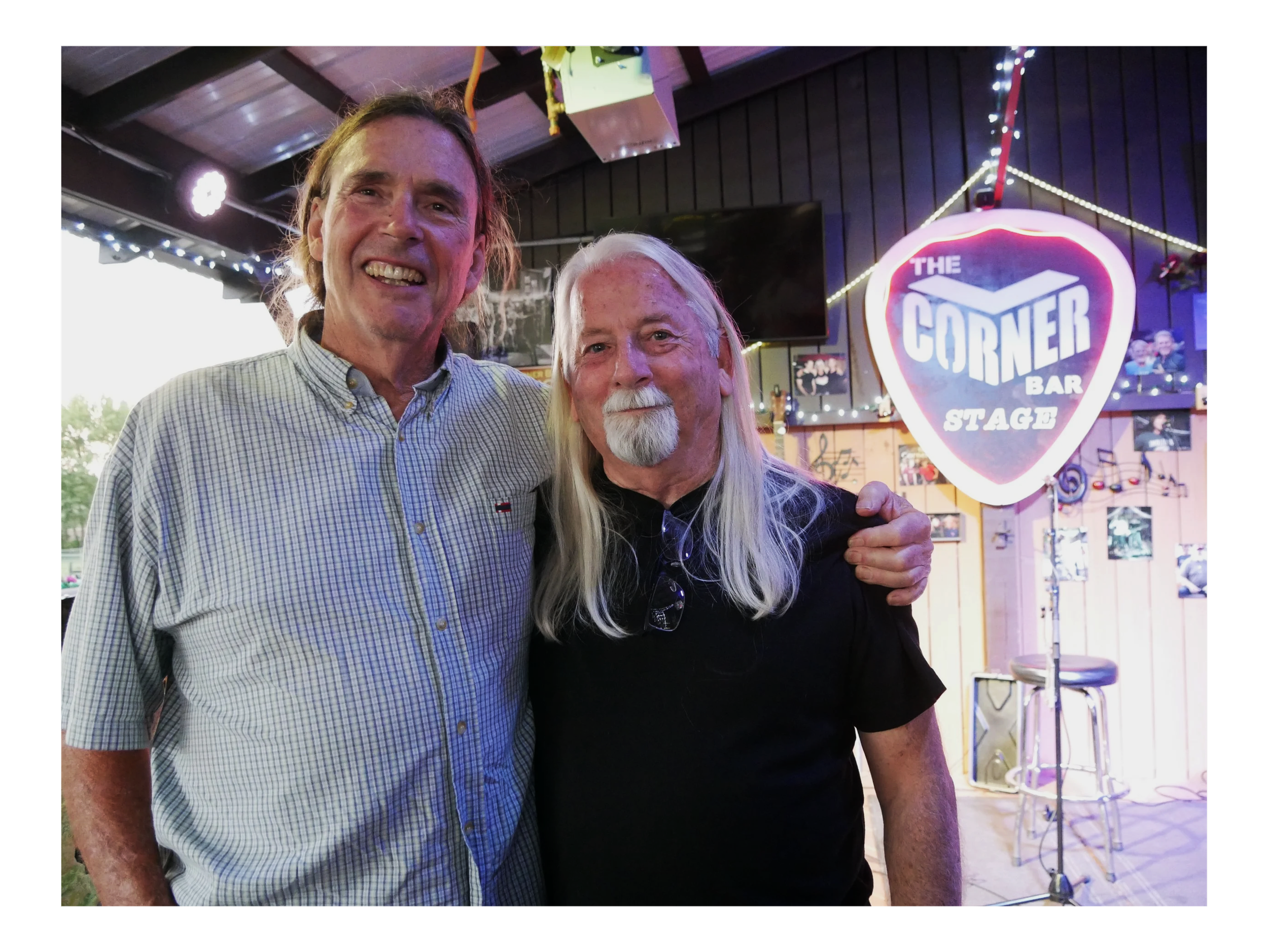 Musician Kevin O'Mara & legendary photographer Pete McKinney from The Corner Bar in Indianapolis.