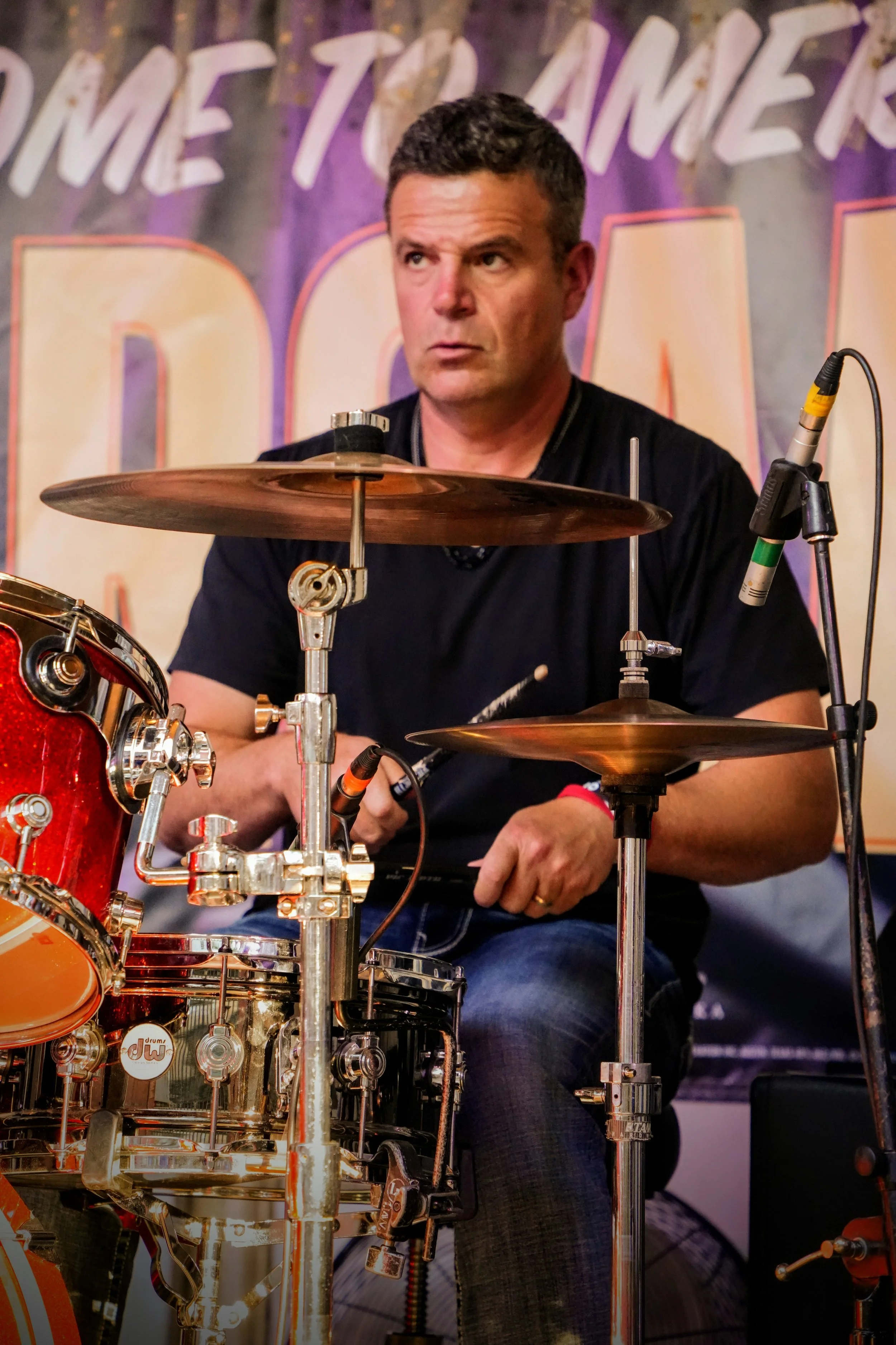 Ben Williams performing on drums live from The Rathskellar Biergarten as part of the annual Stevie Ray Vaughn (SRV) tribute show.