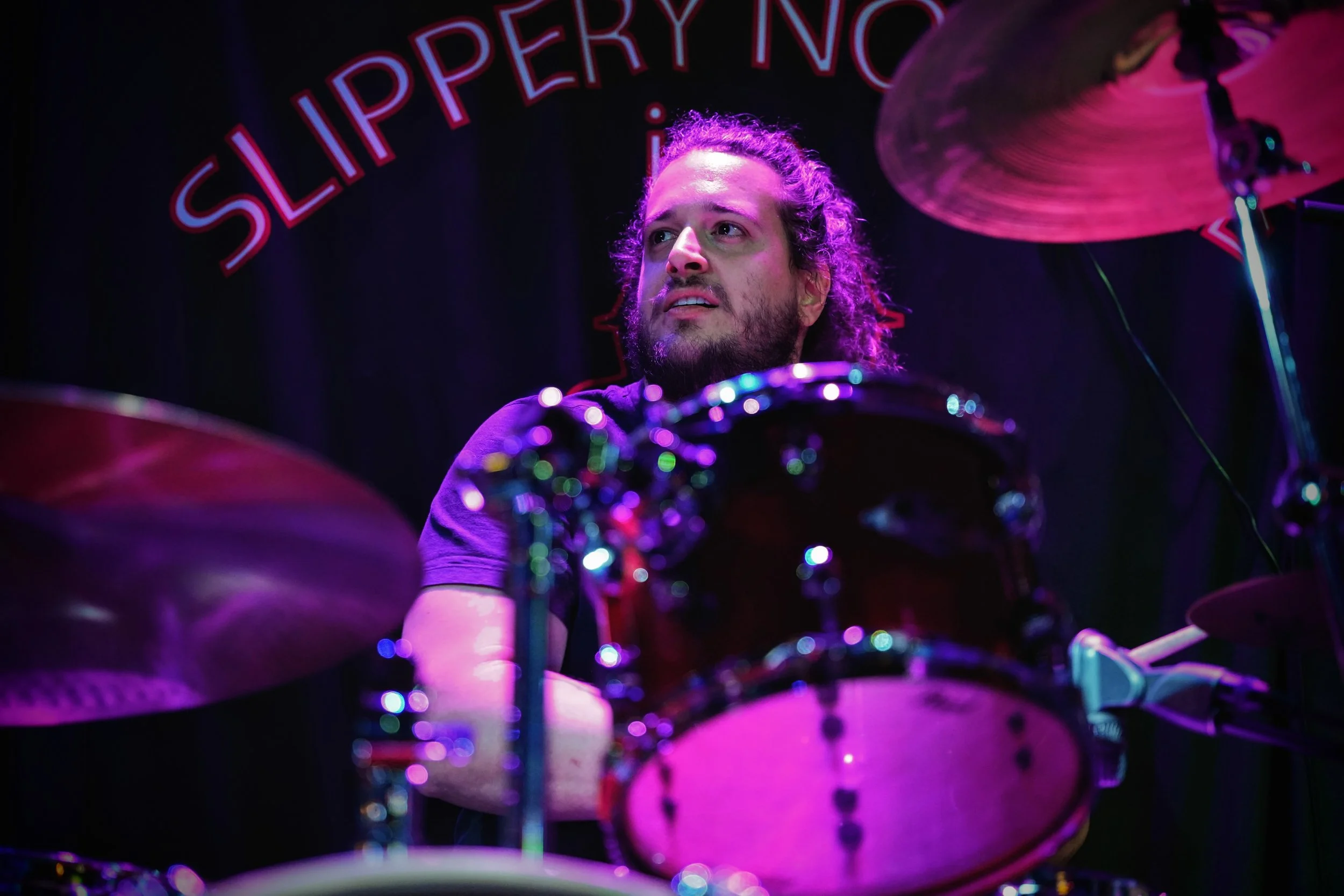 Highlights from the weekly Wednesday night Blues Jam with Niko Albanese performing live on drums under the glowing lights of the world-famous Slippery Noodle in Indianapolis.