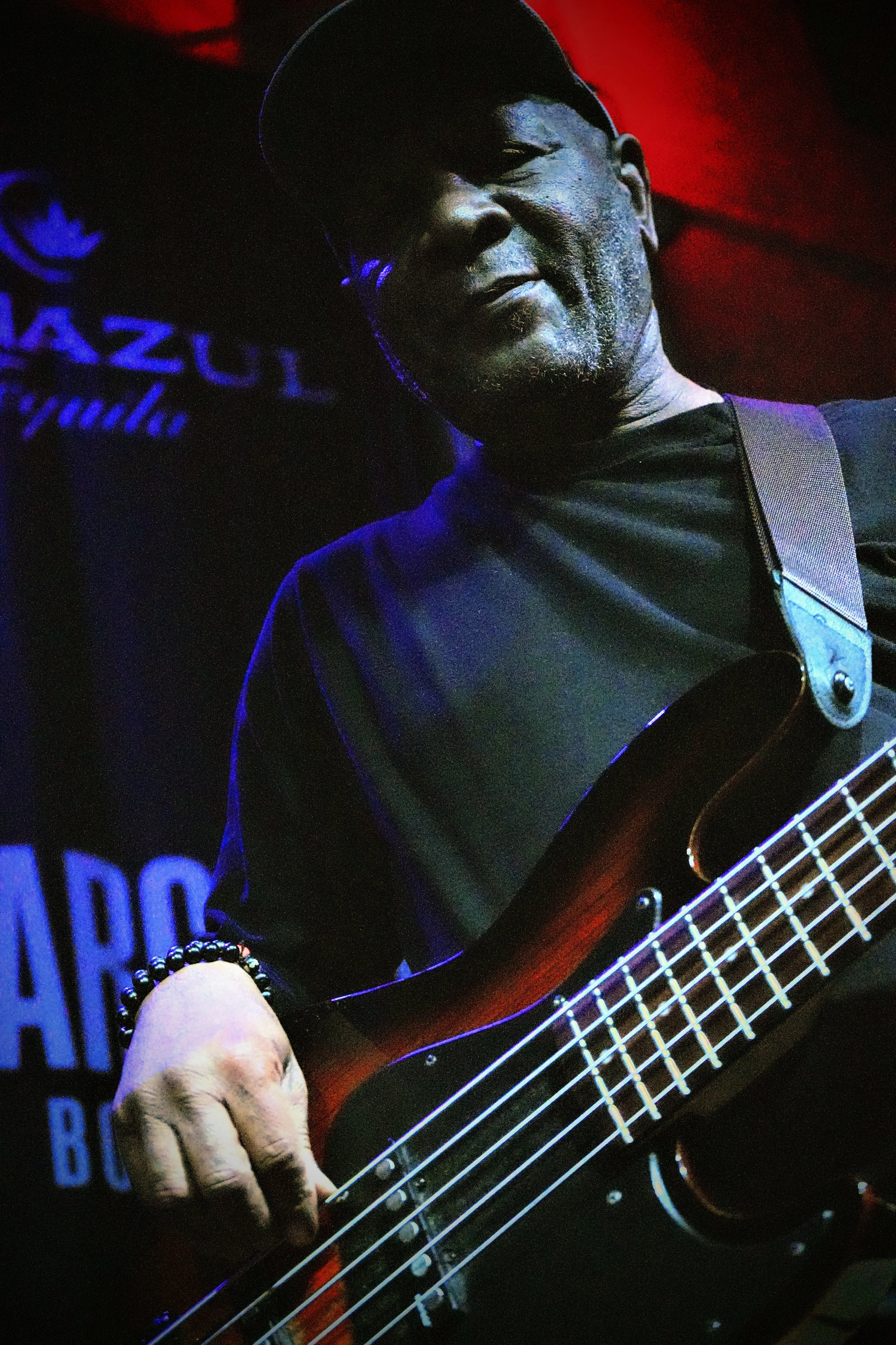 Sam Taylor plays Bass Guitar at the at the historic Slippery Noodle Inn located in the heart of Downtown Indy.