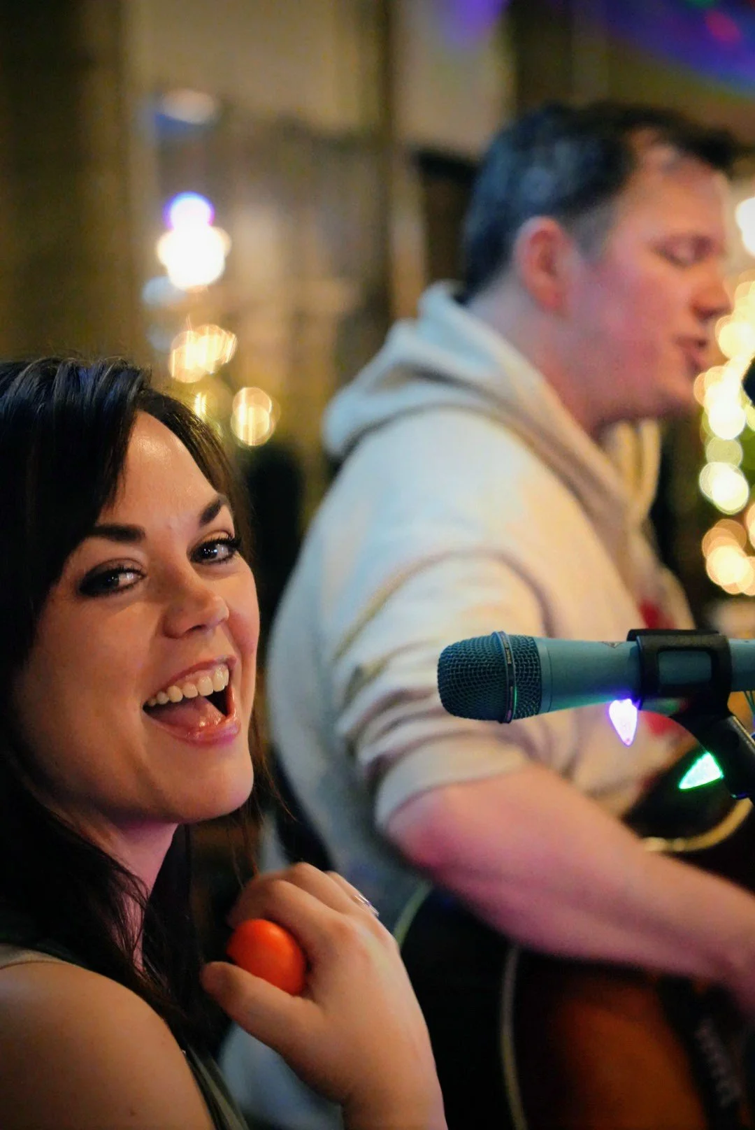 Natalie Marque Acoustic Duo performing live at 317 BBQ in Indianapolis.