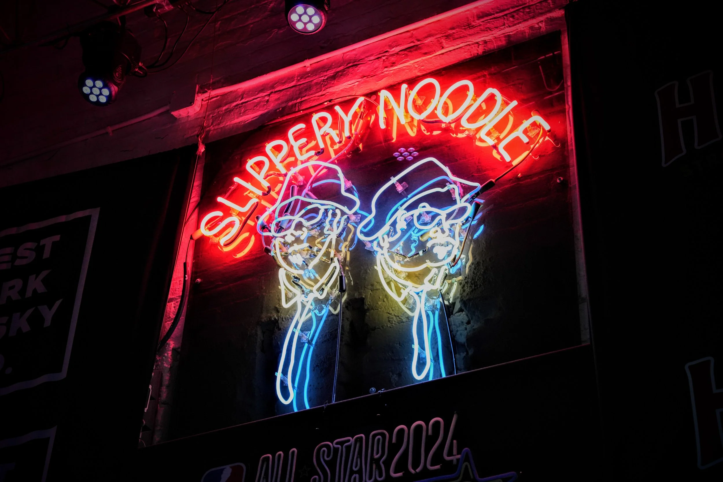 Neon Lights at the historical Slippery Noodle Inn in Downtown Indianapolis.