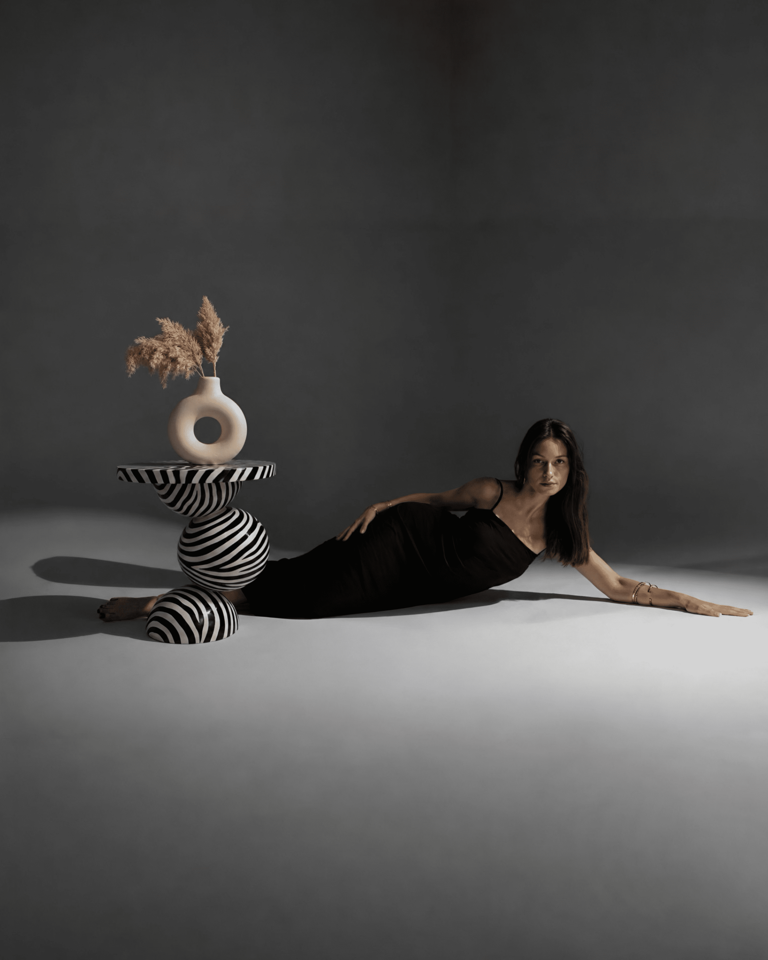 Zebra Eclipse Side Table