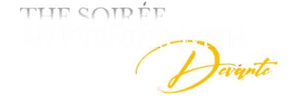 Text graphic that reads 'The Sorée: An Evening with Duvet' in stylized lettering.