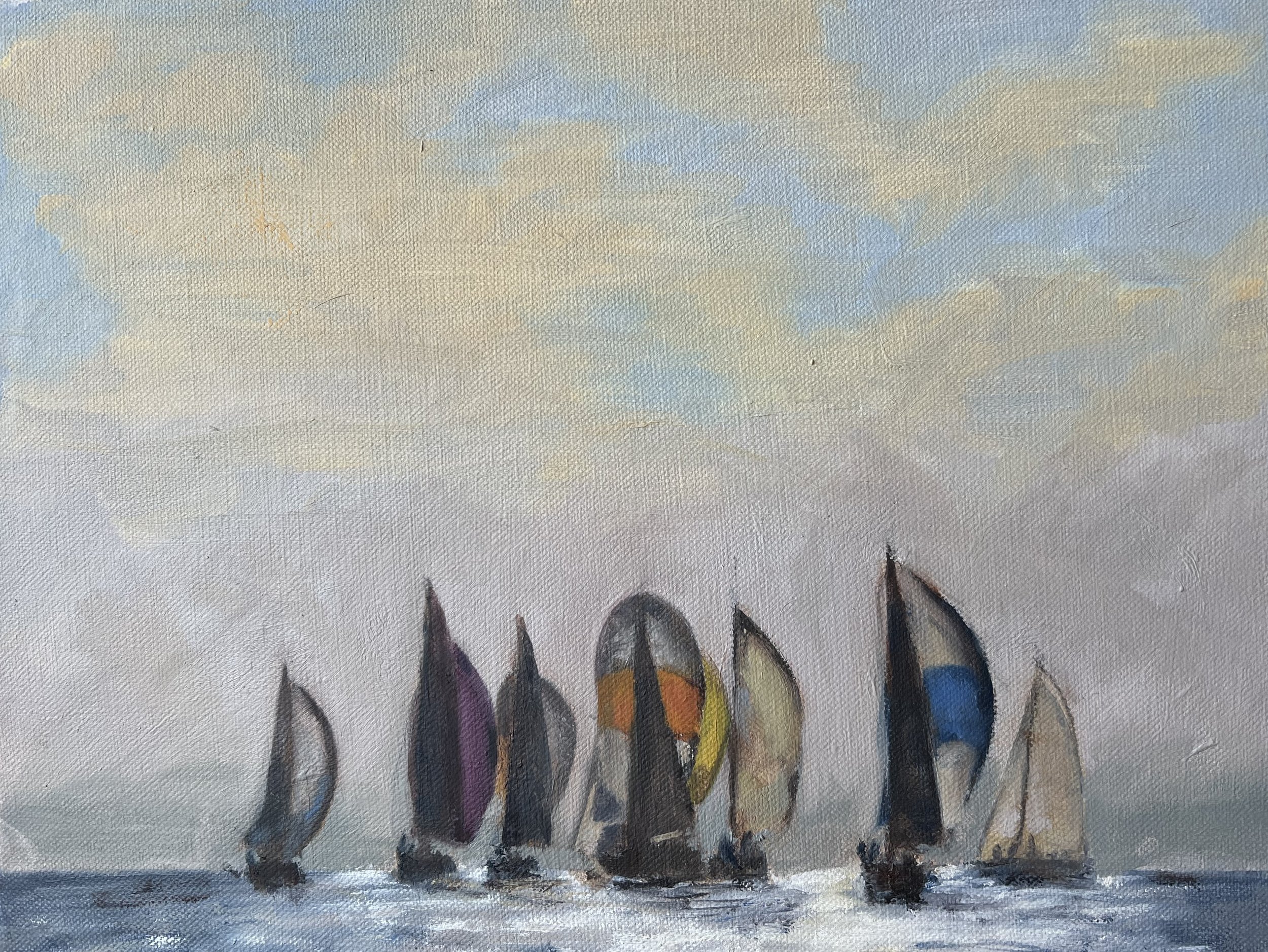 Bill Beck, Last Race of the Day 11x14 SOLD