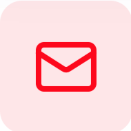Email inbox icon with a red envelope symbol