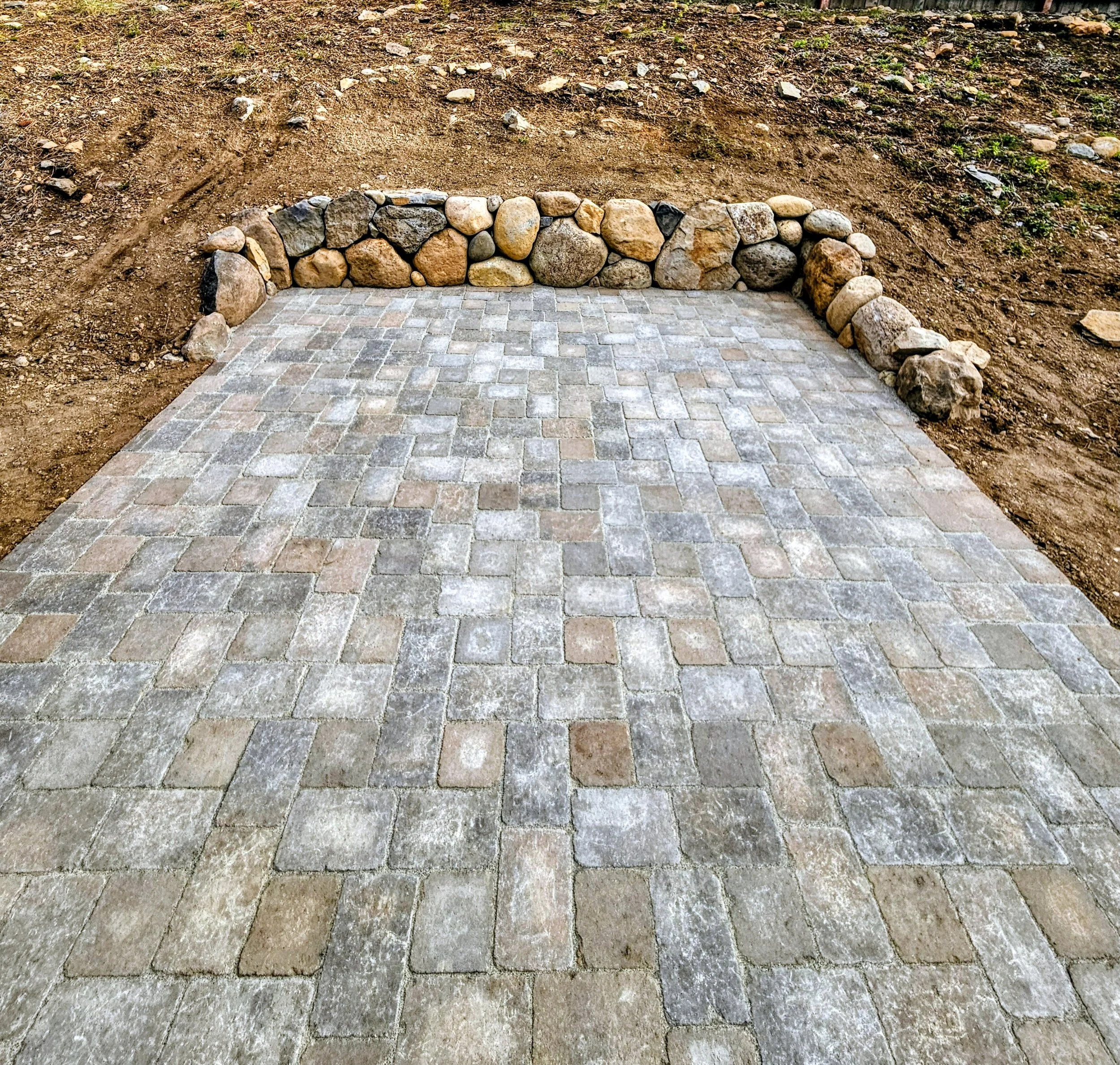 Rock Wall & Patio