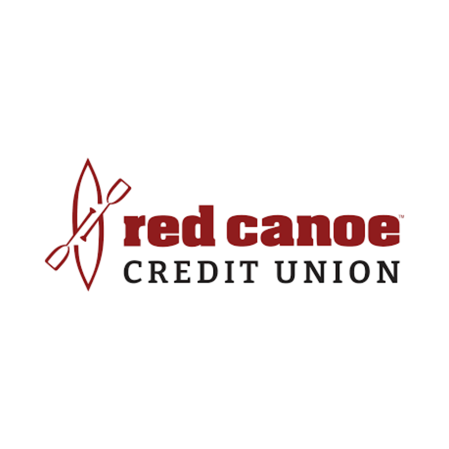 Red Canoe Credit Union logo with a stylized canoe and paddle in maroon and black text.