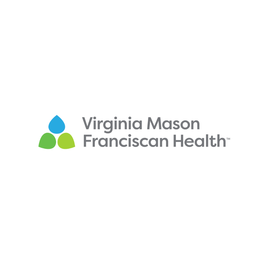 Logo of Virginia Mason Franciscan Health with a stylized icon of three shapes in blue and green.