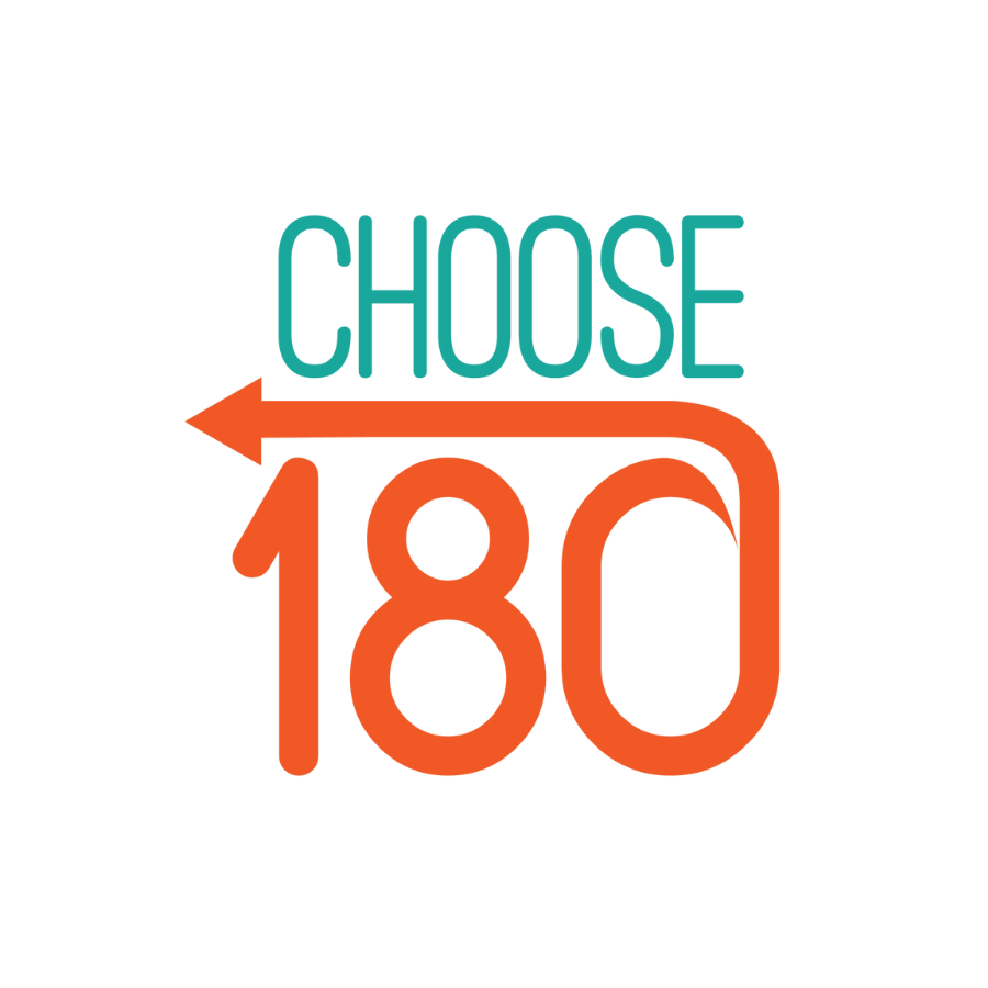 Graphic with the text 'CHOOSE 180' and an arrow pointing left.