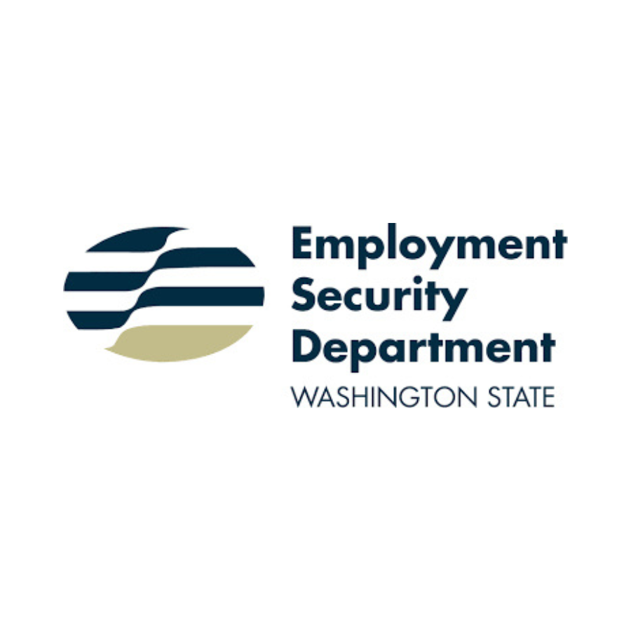Logo of the Employment Security Department of Washington State with a stylized globe and text.