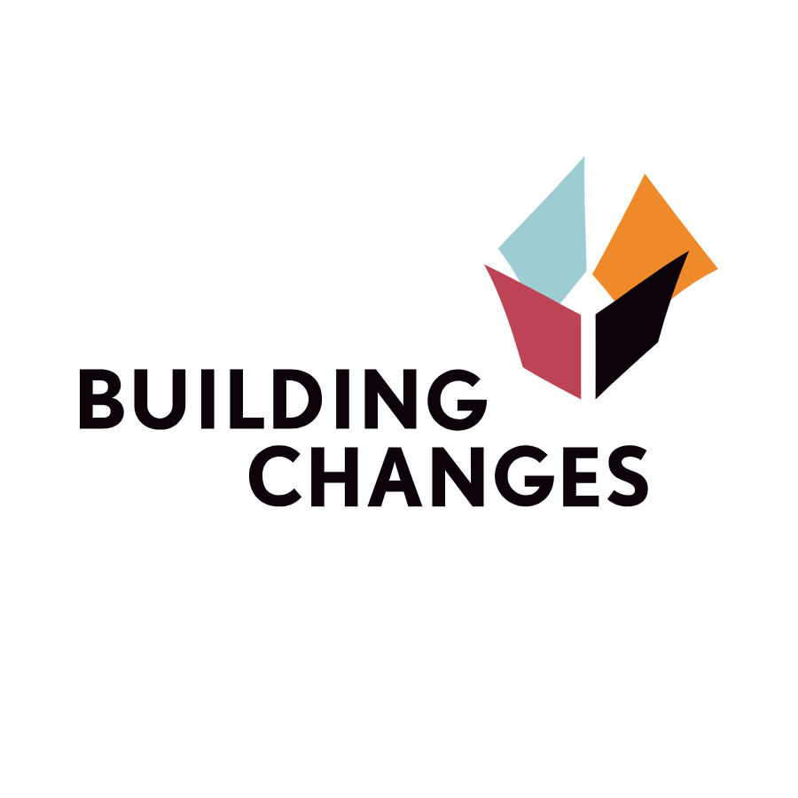 Logo with three colored shapes and the text 'Building Changes' in bold black letters.