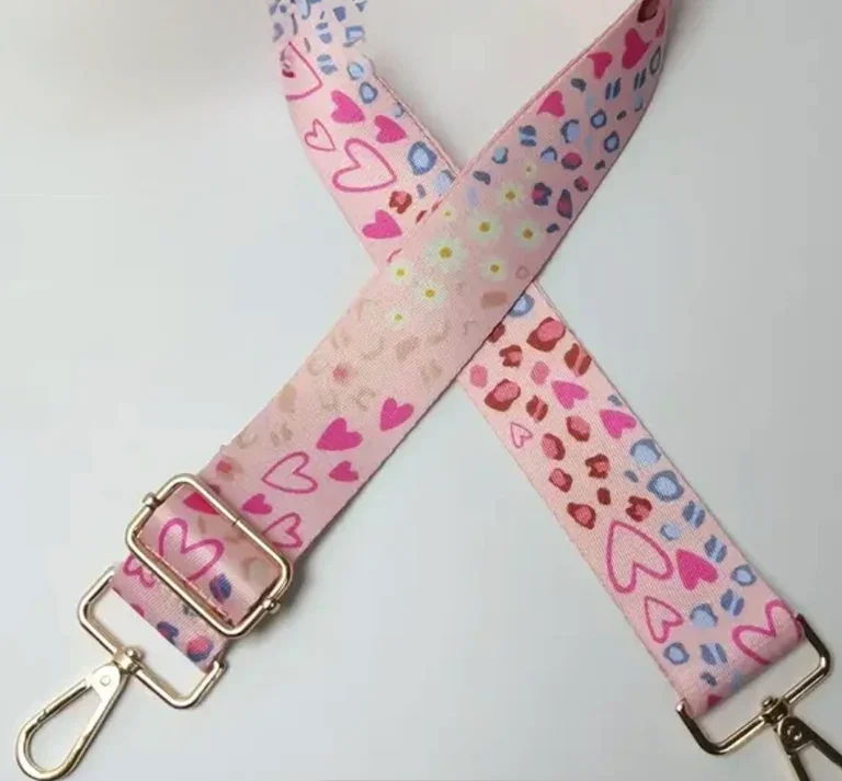 Pink Mini Hearts Bag Strap